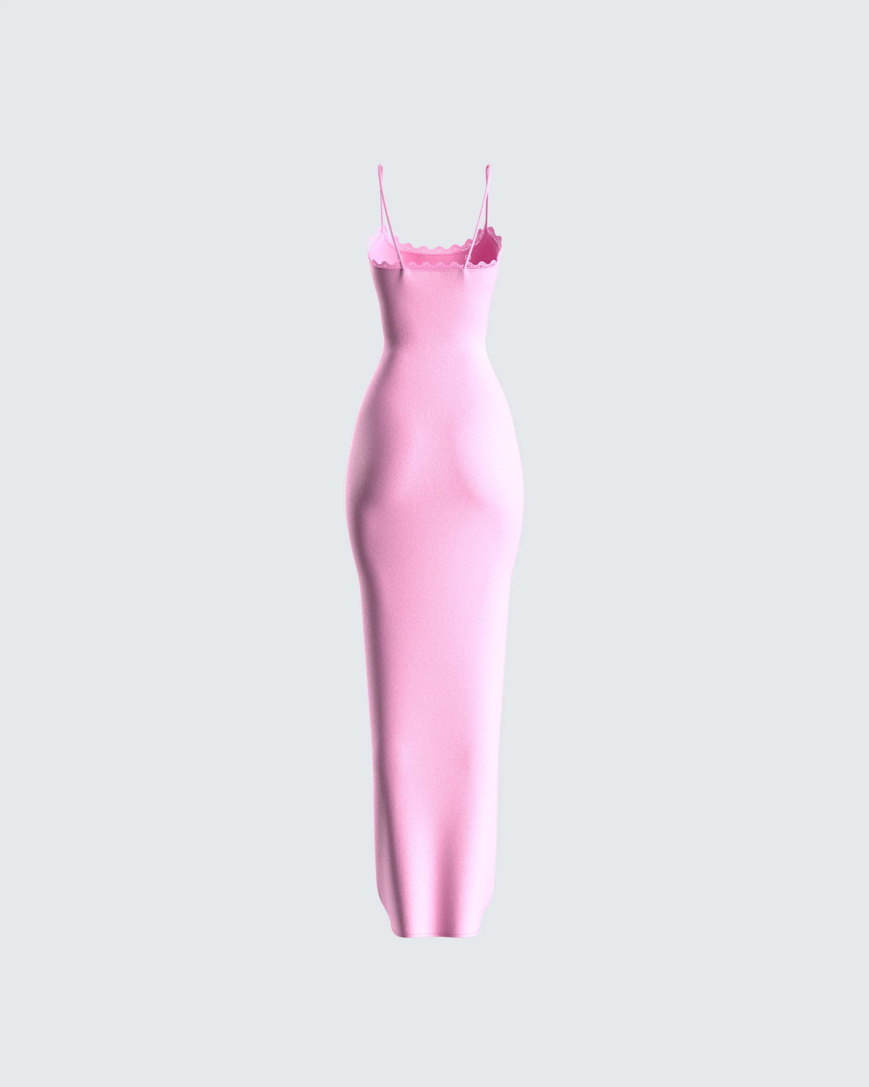 Kayla Pink Fitted Maxi Dress - Image 3