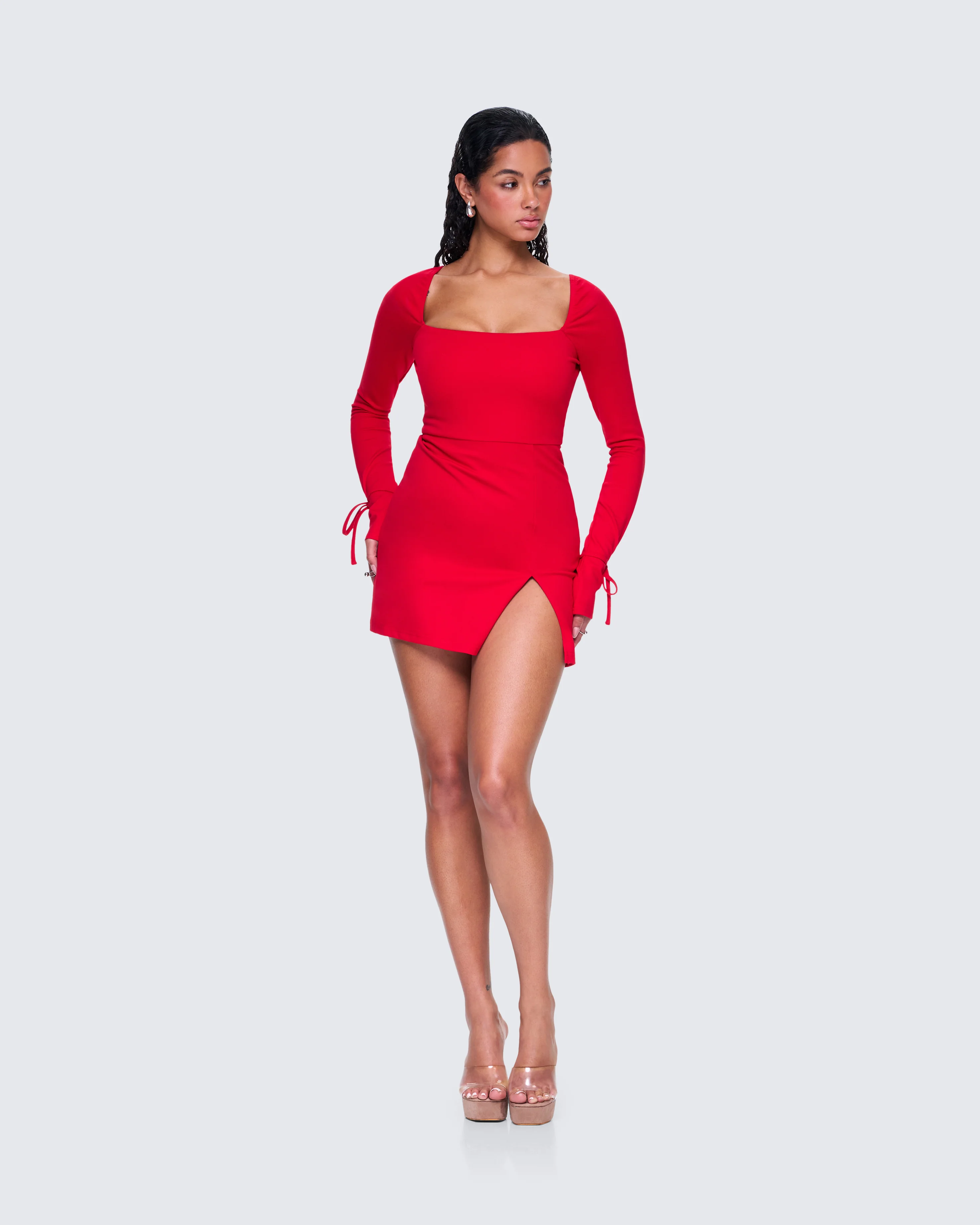 Kesia Red Mini Dress - Image 6