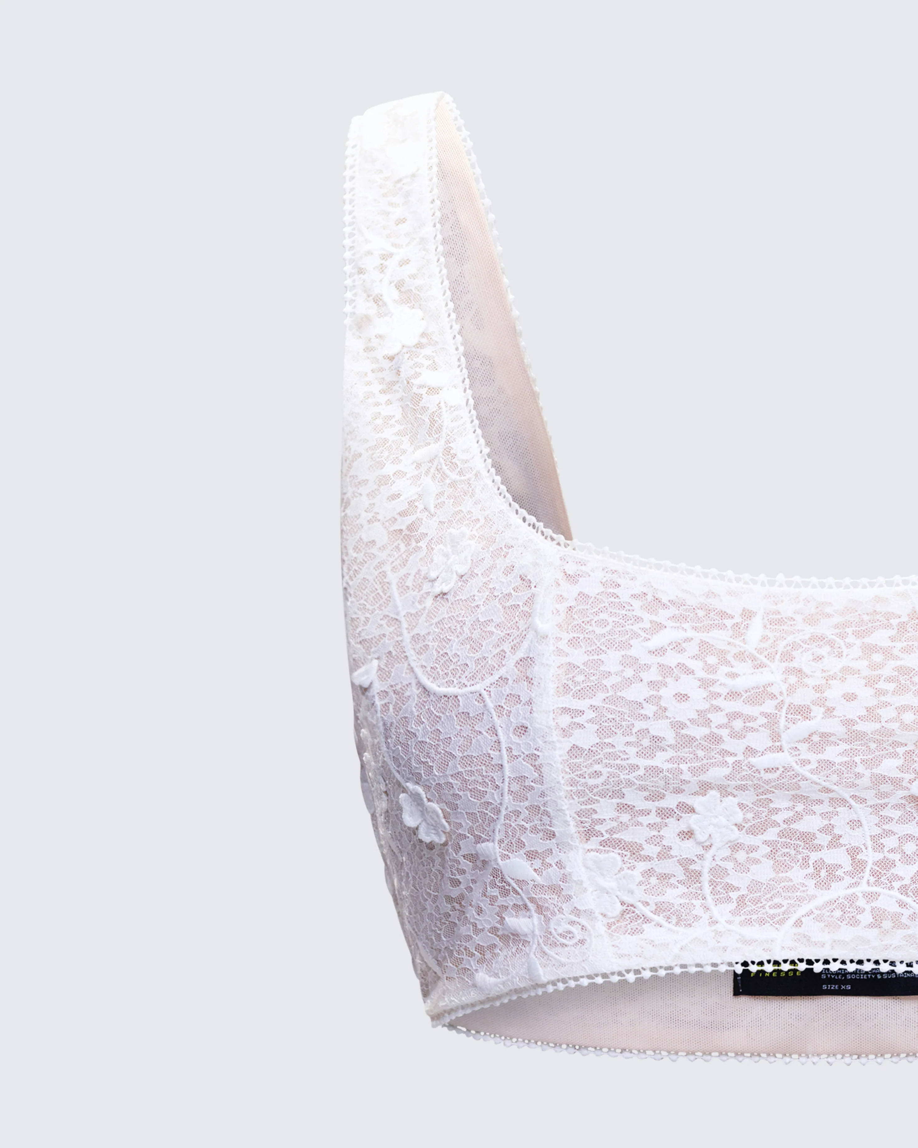 Keturah White Embroidered Lace Bra Top - Image 6