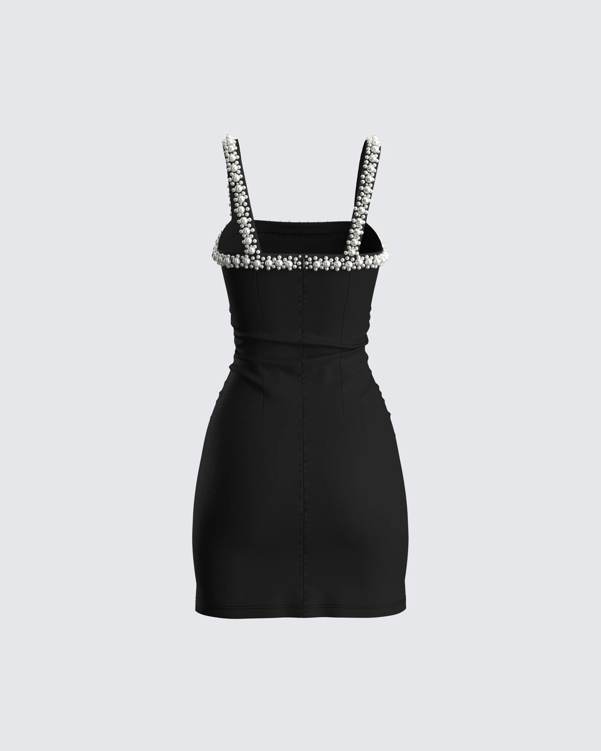 Kiana Black Ponte Mini Dress - Image 3
