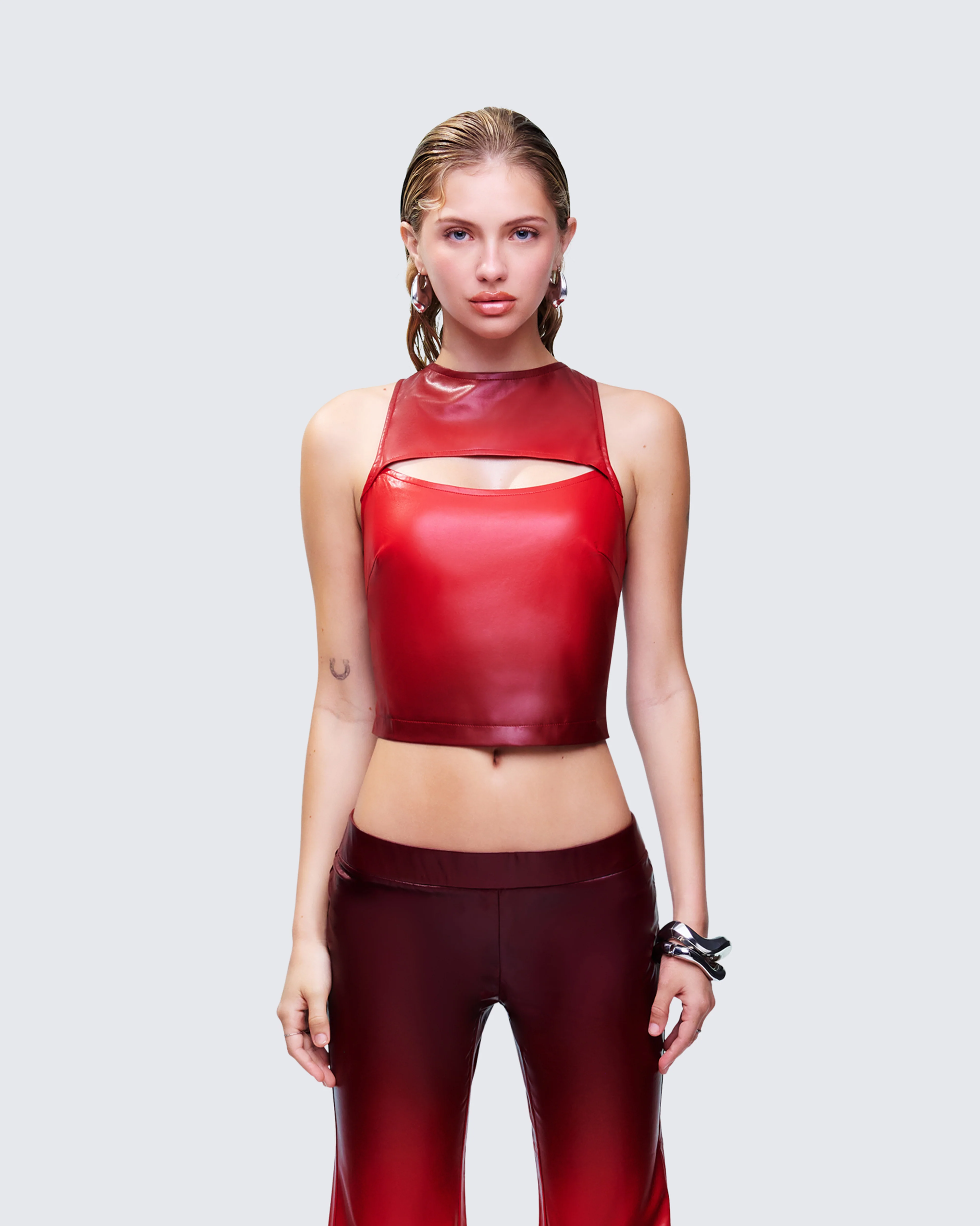 Kiara Multi Ombre Vegan Leather Top - Image 2