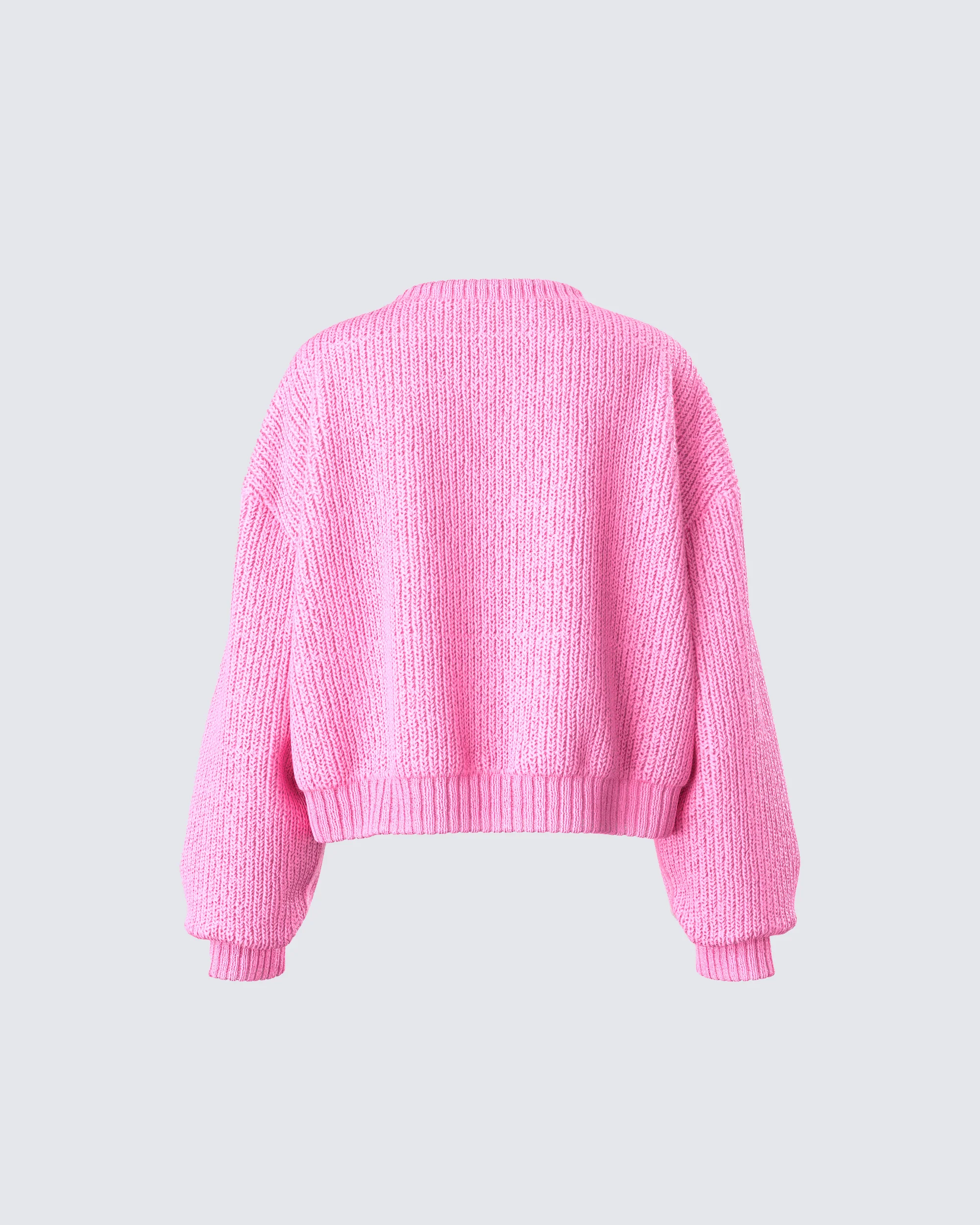 Kiera Pink Chunky Sweater Top - Image 3