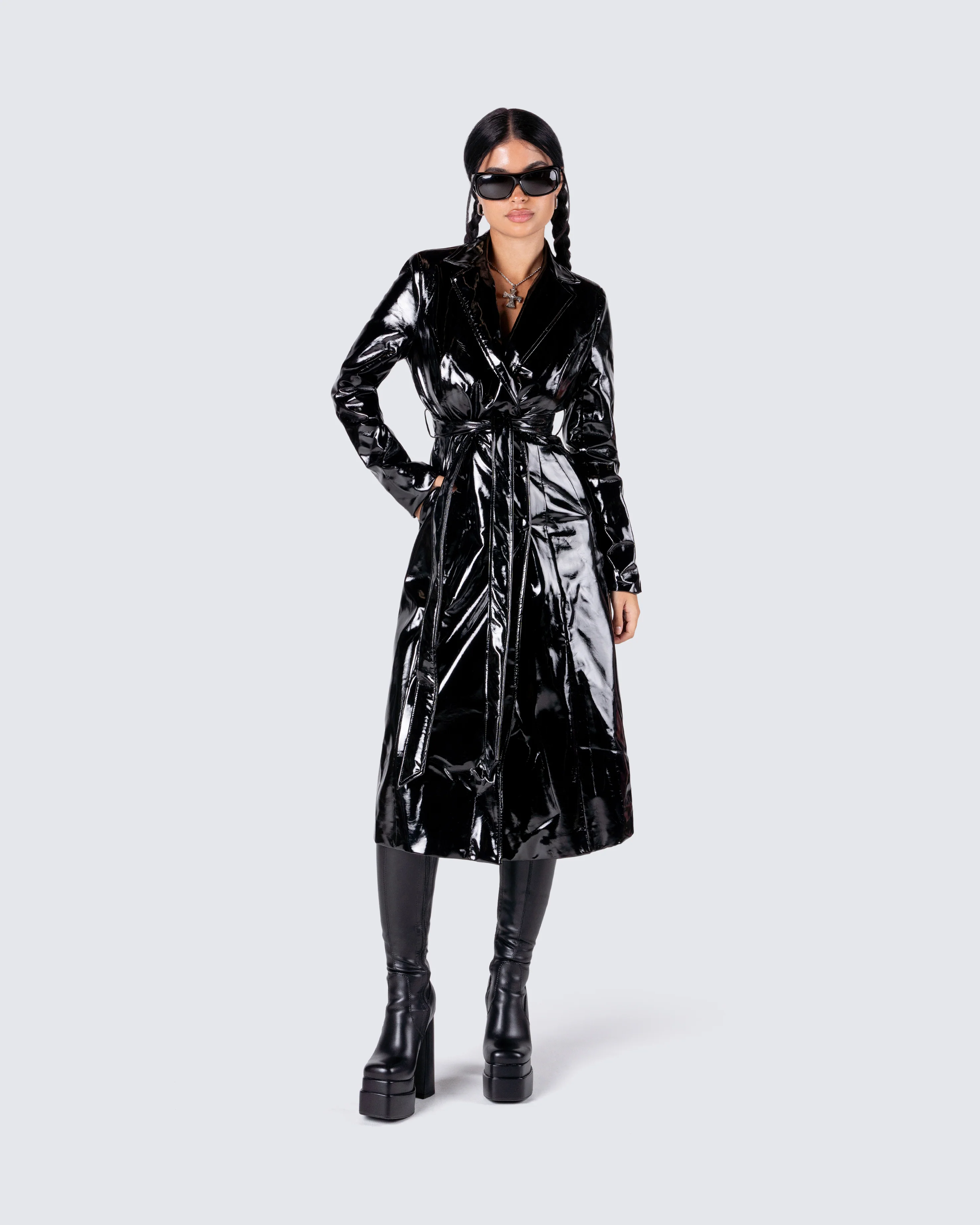 Knox Vegan Leather Coat - Image 8