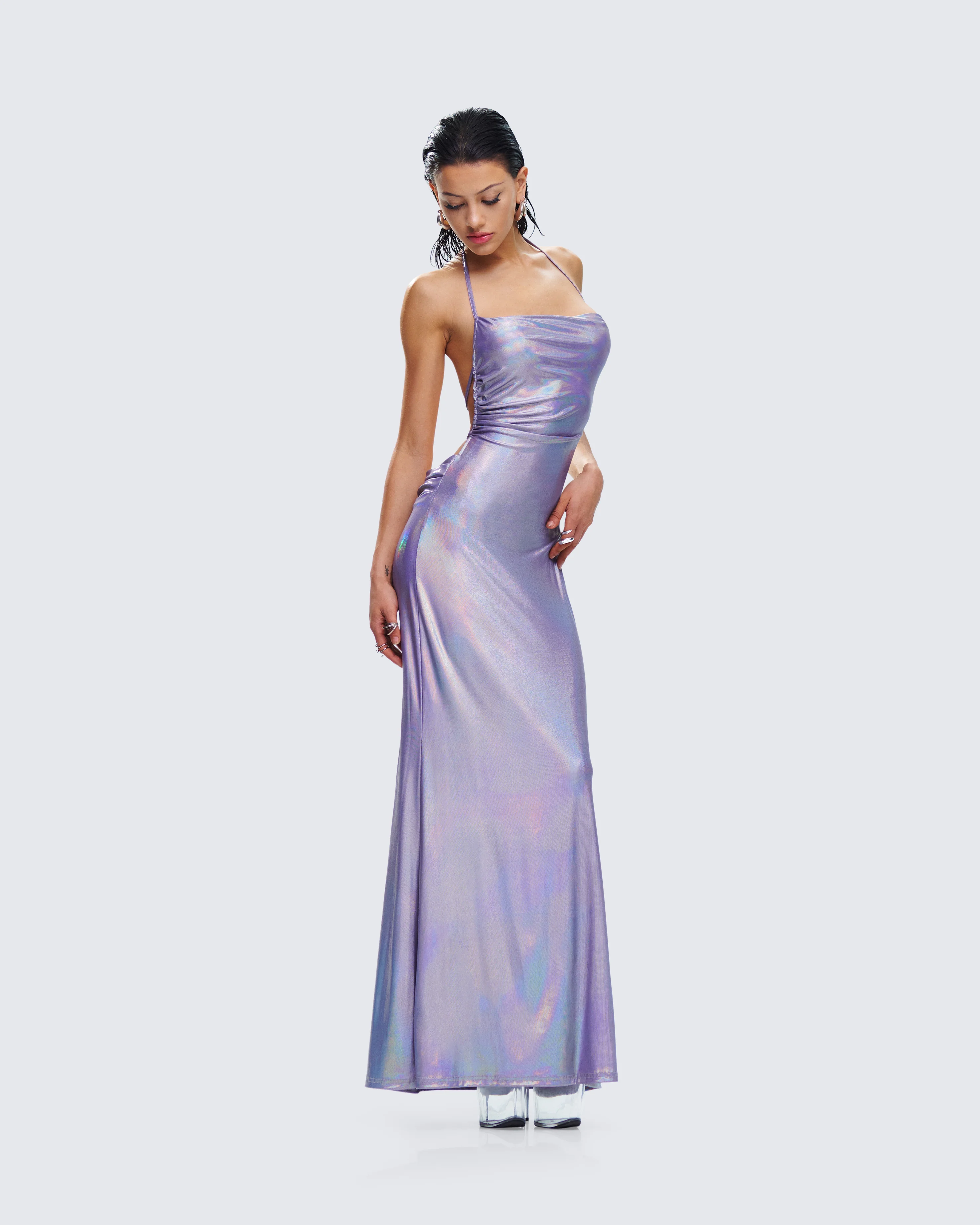 Koa Gunmetal Metallic Gown - Image 4