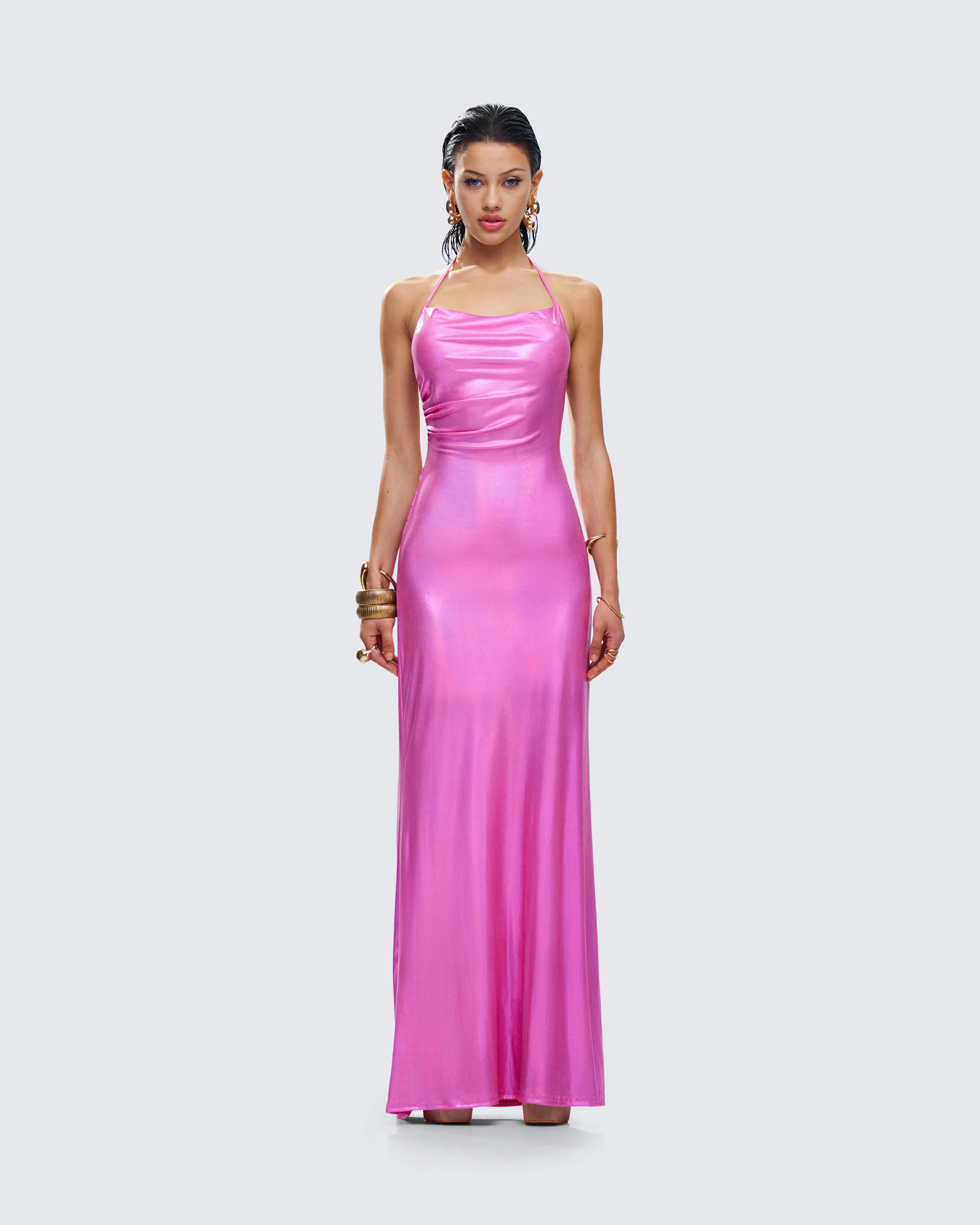 Koa Pink Metallic Gown - Image 4