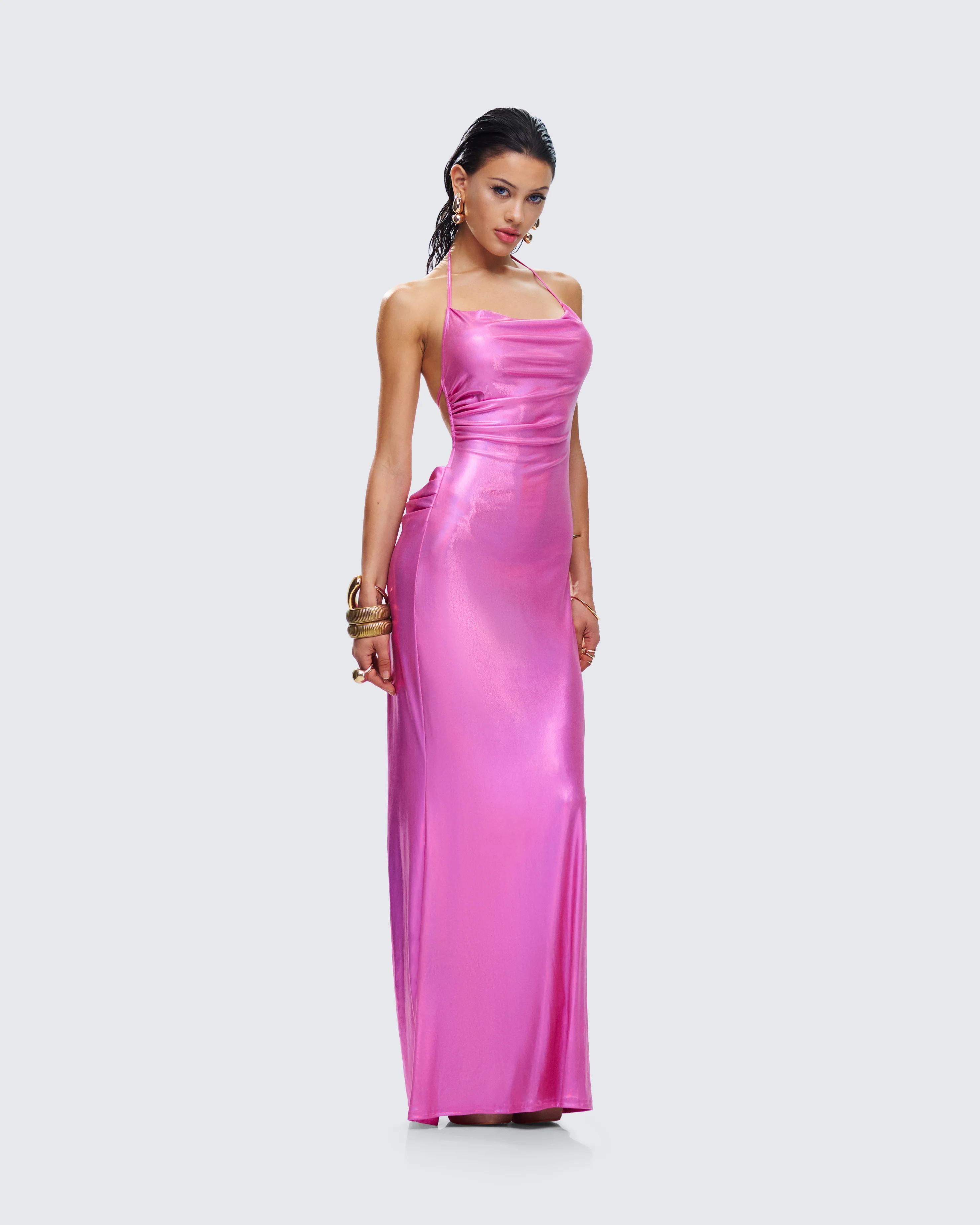 Koa Pink Metallic Gown - Image 5