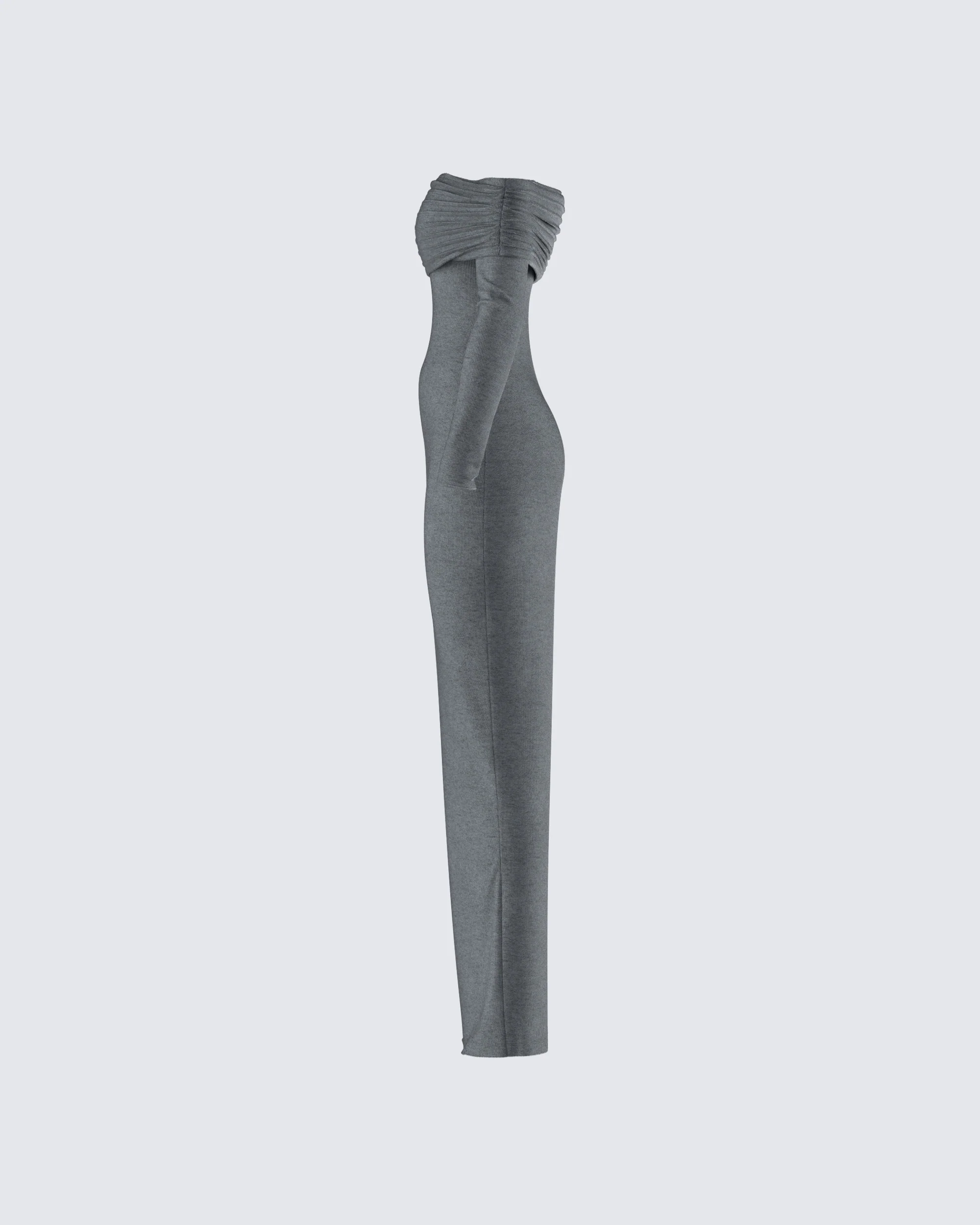 Kyan Charcoal Off Shoulder Maxi Dress - Image 2
