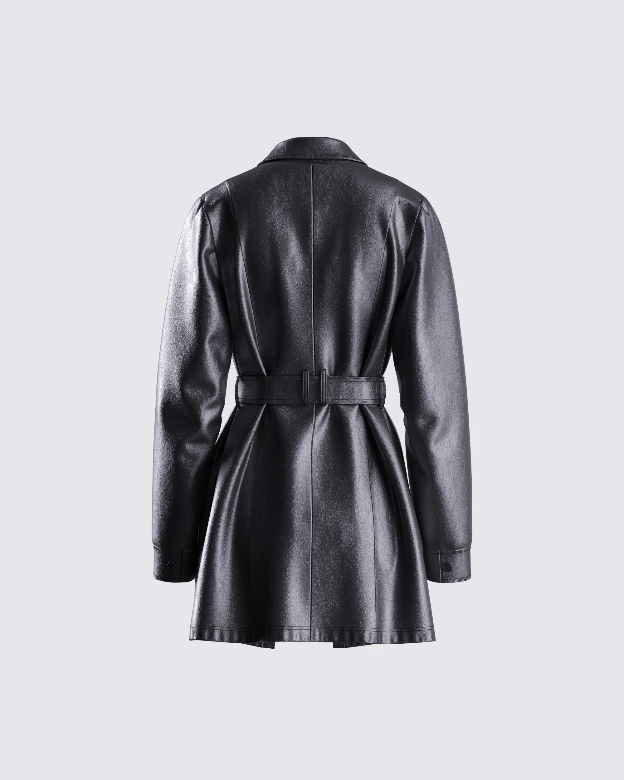 Kylie Vegan Leather Jacket - Image 3