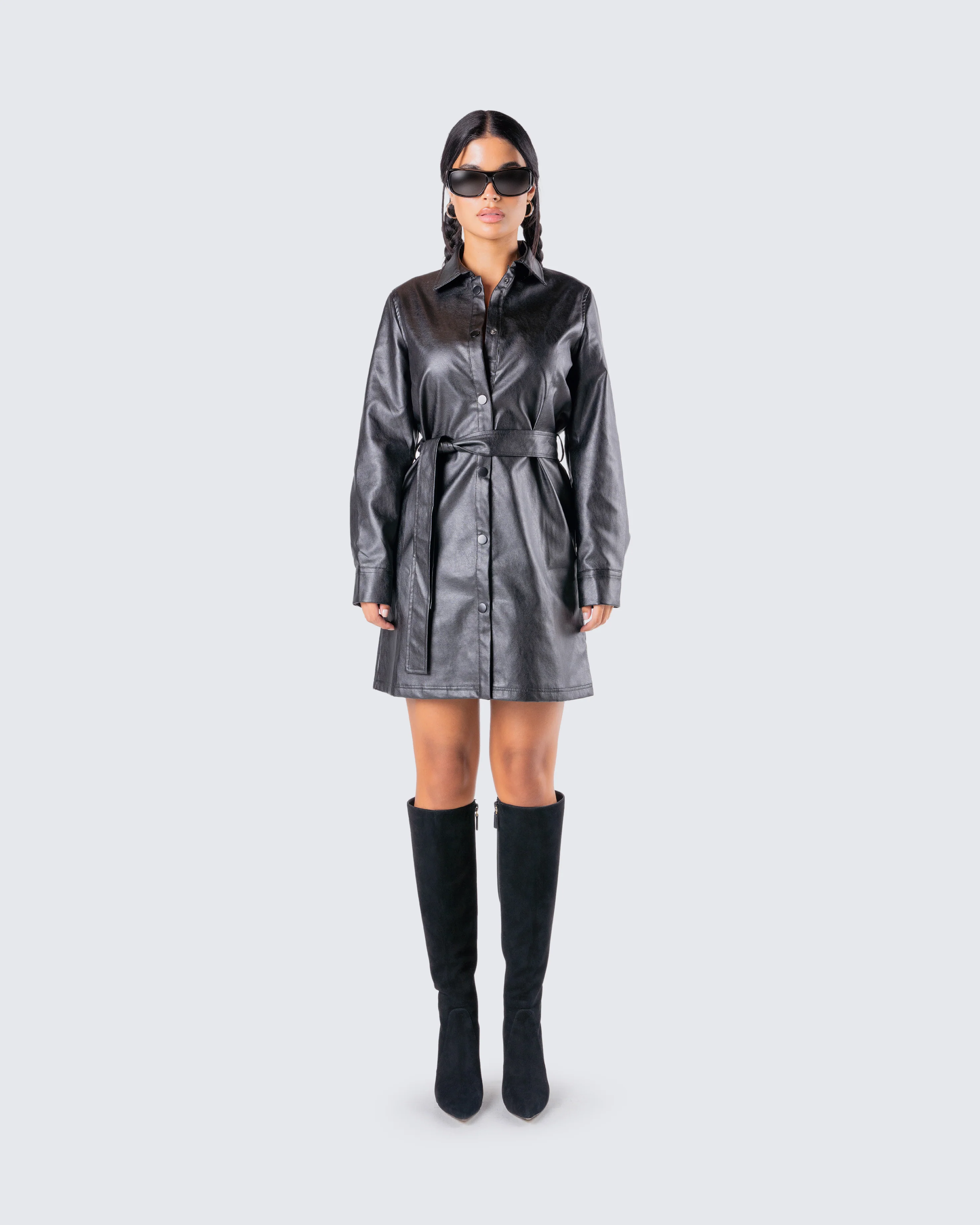 Kylie Vegan Leather Jacket - Image 4