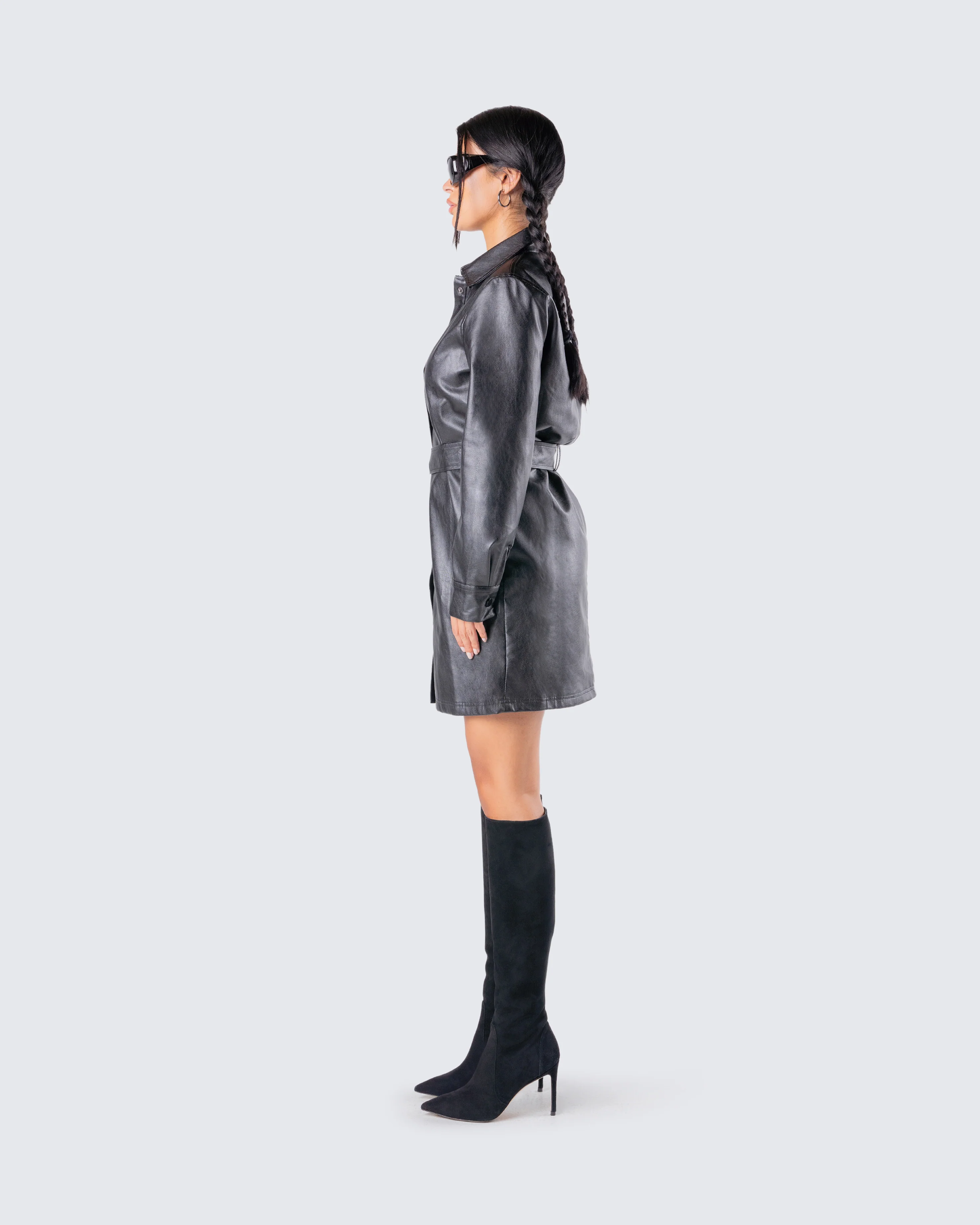 Kylie Vegan Leather Jacket - Image 6