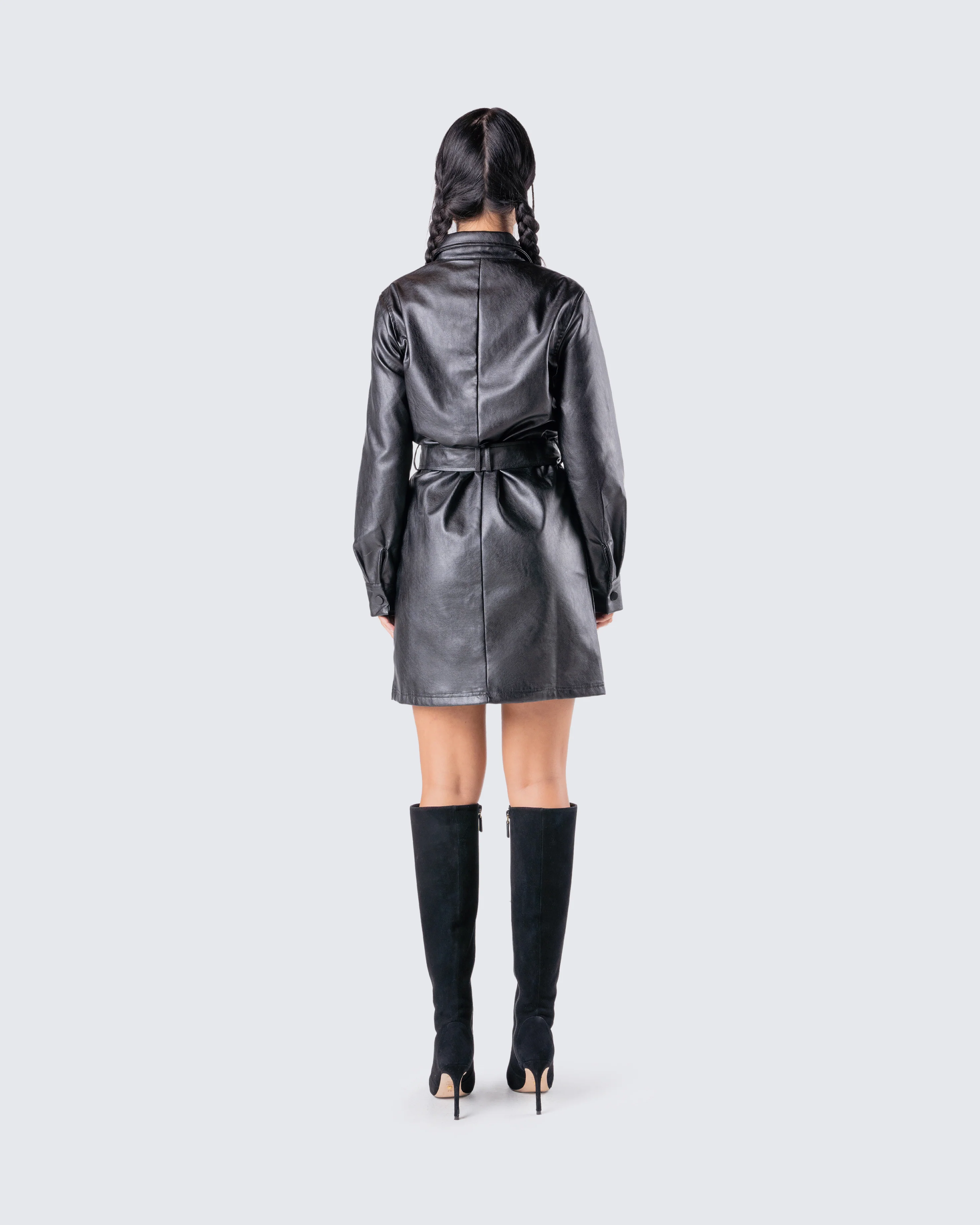 Kylie Vegan Leather Jacket - Image 7