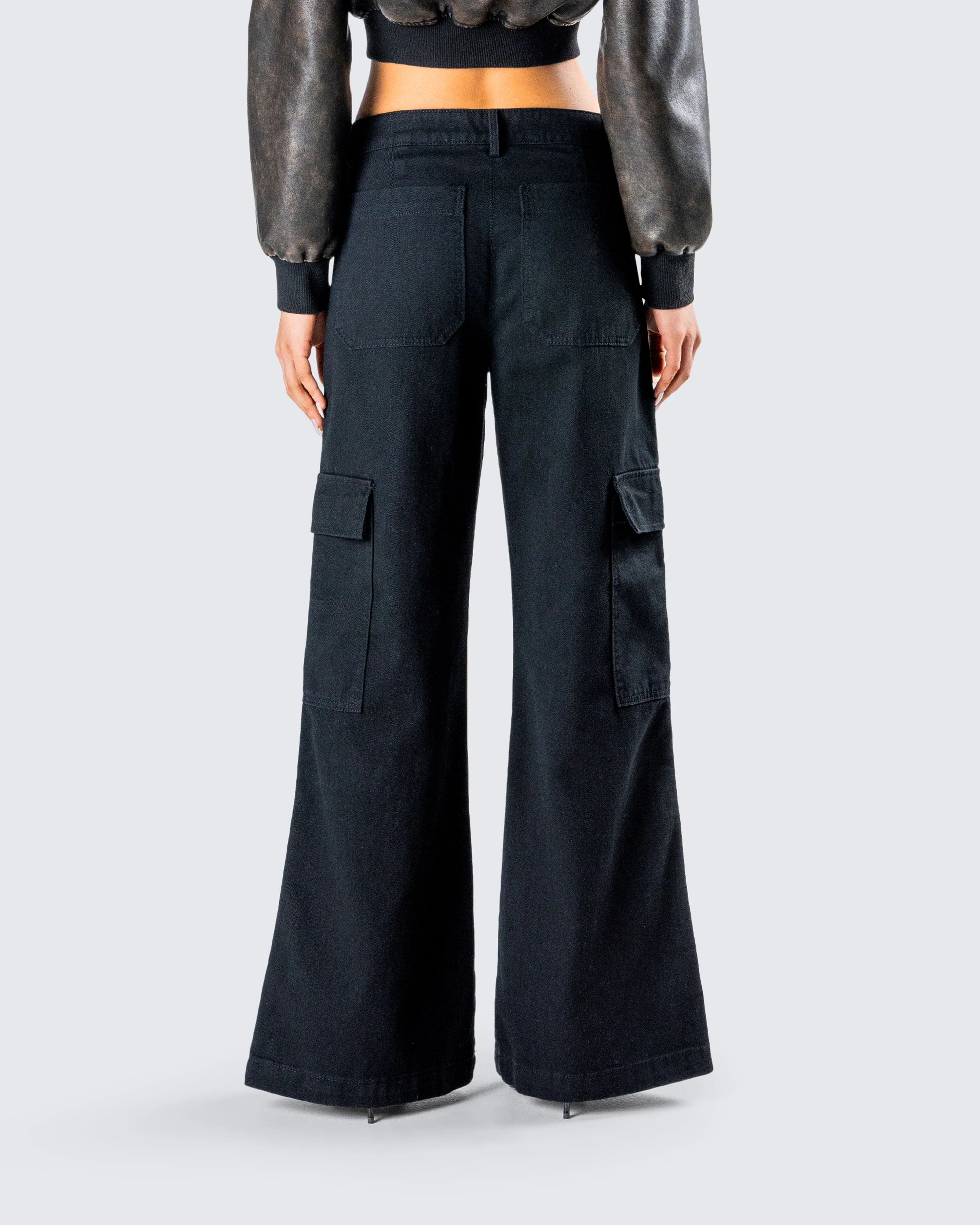 Laina Black Twill Pocket Pant - Image 7