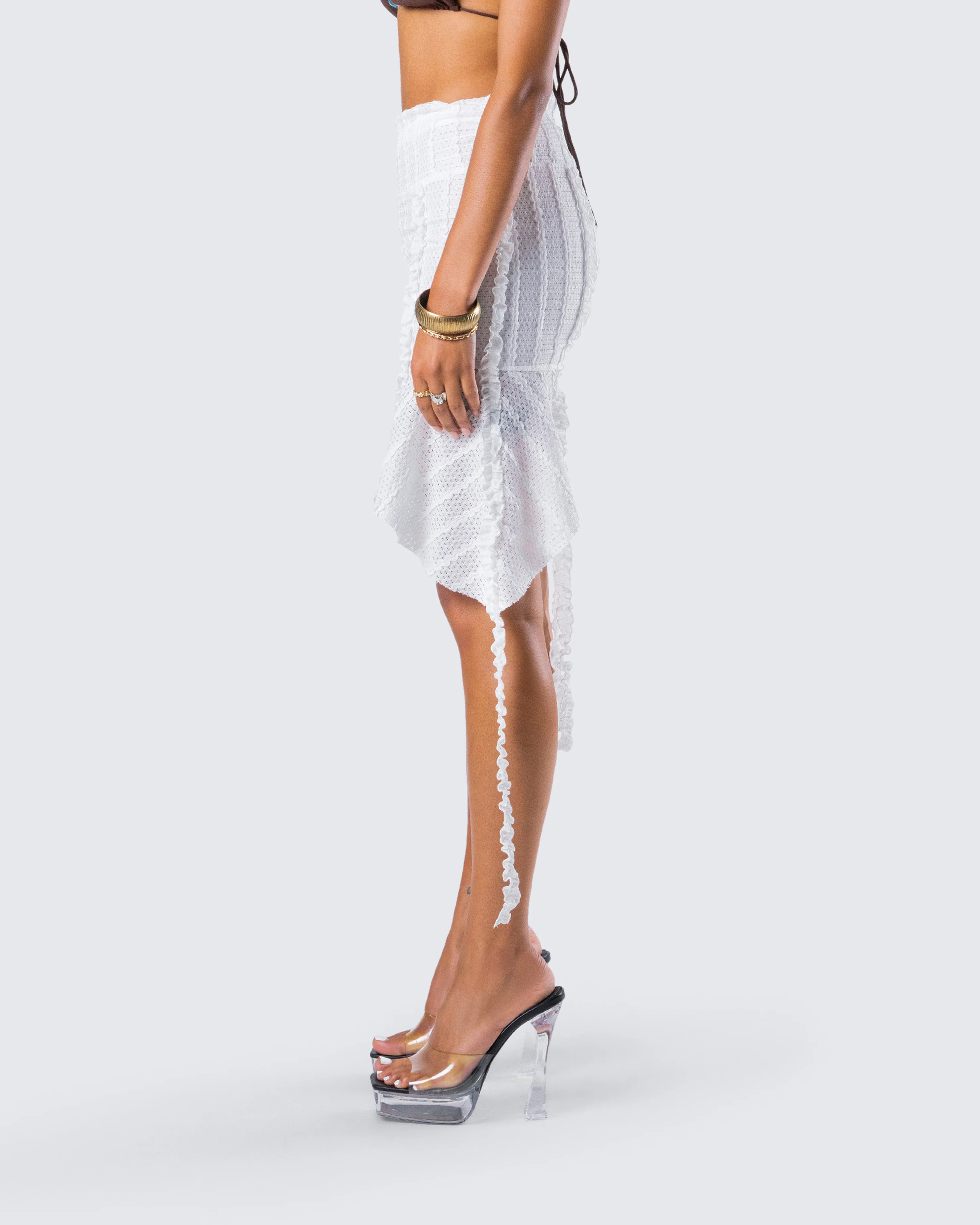 Landry White Ruffle Skirt - Image 4