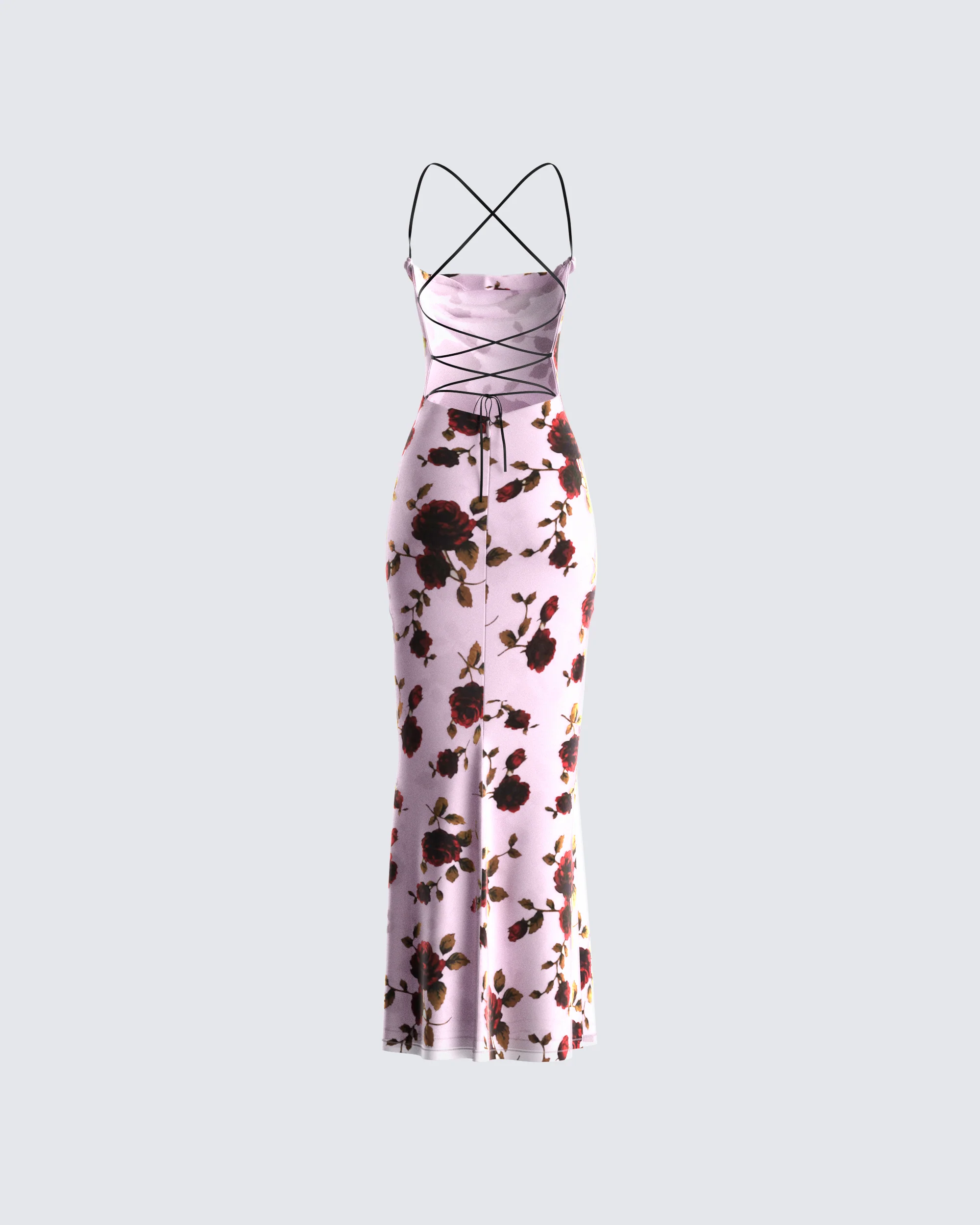 Lara Floral Velvet Burnout Dress - Image 3