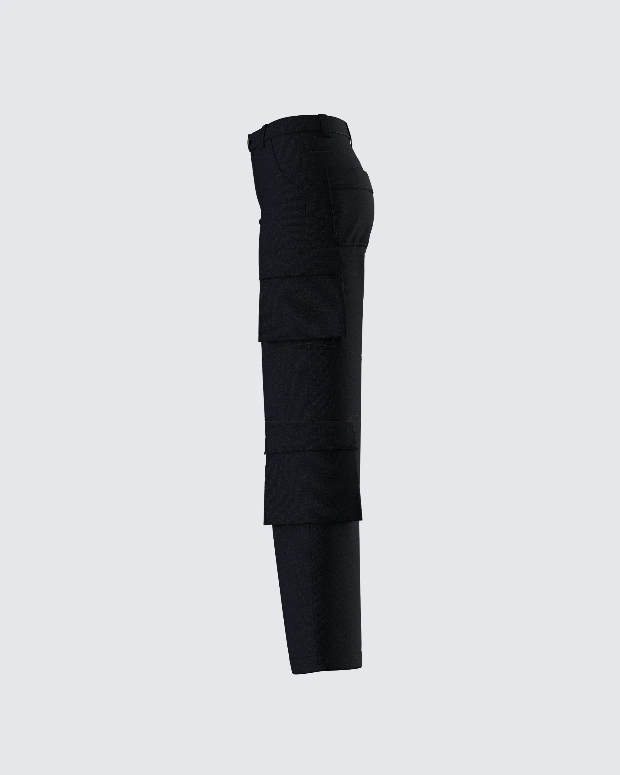 Laura Black Twill Cargo Pant - Image 2