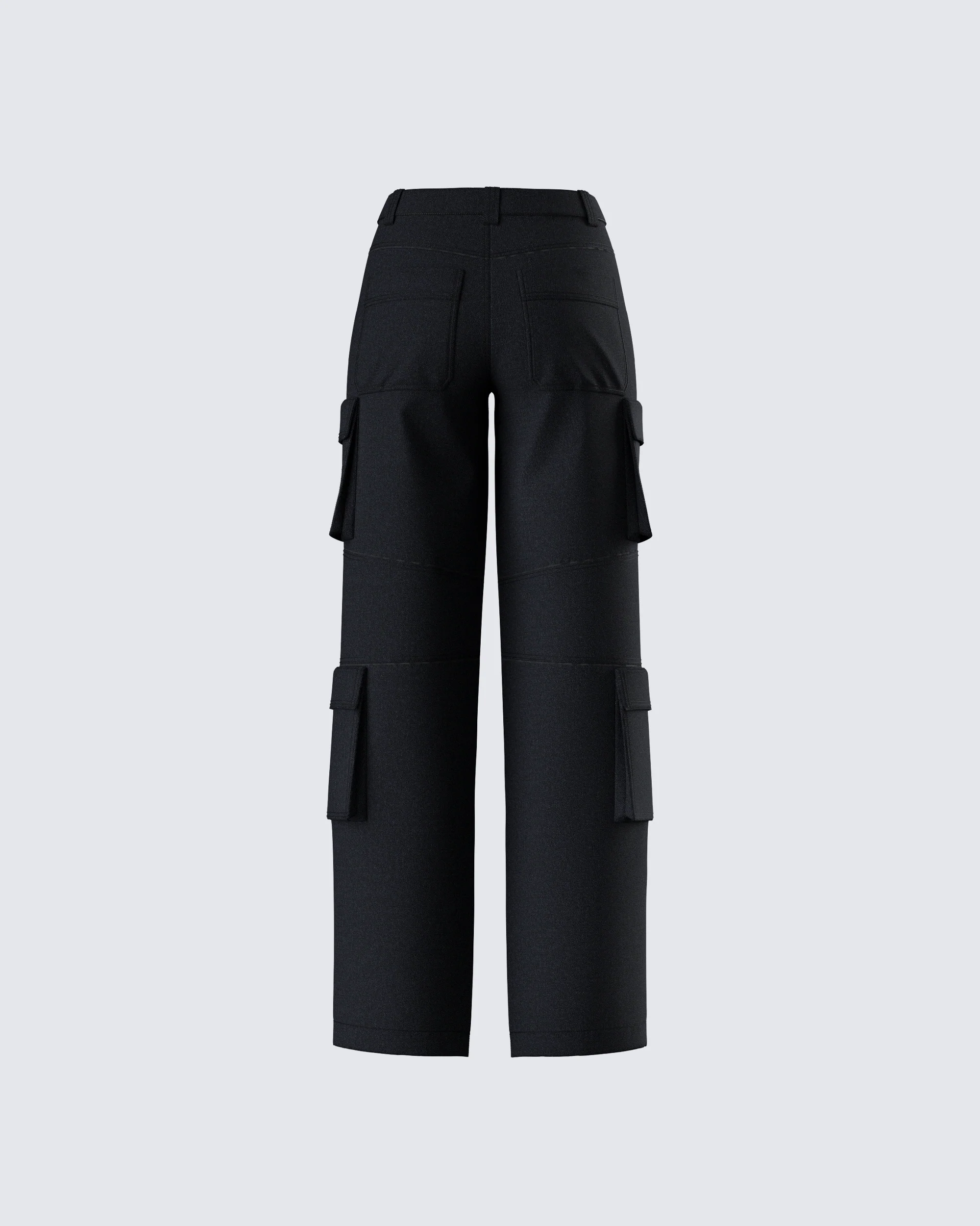 Laura Black Twill Cargo Pant - Image 3