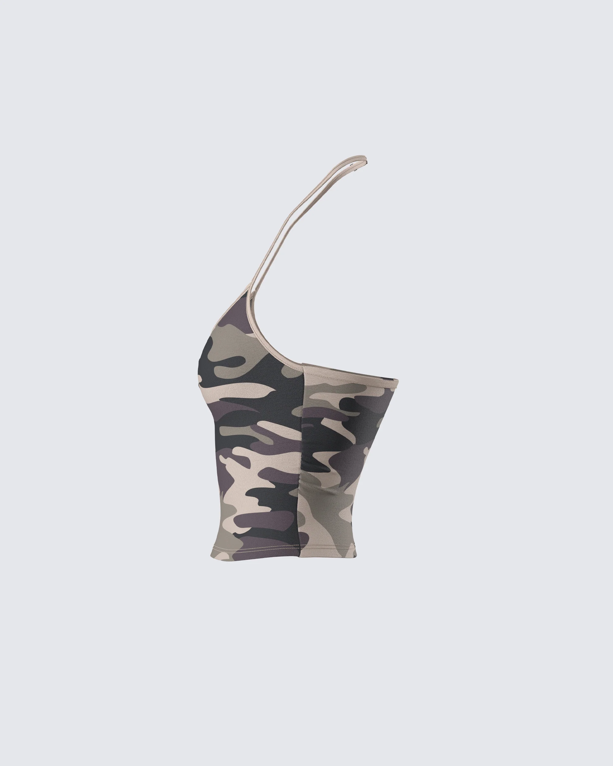Laura Green Camo Print Halter Top - Image 2