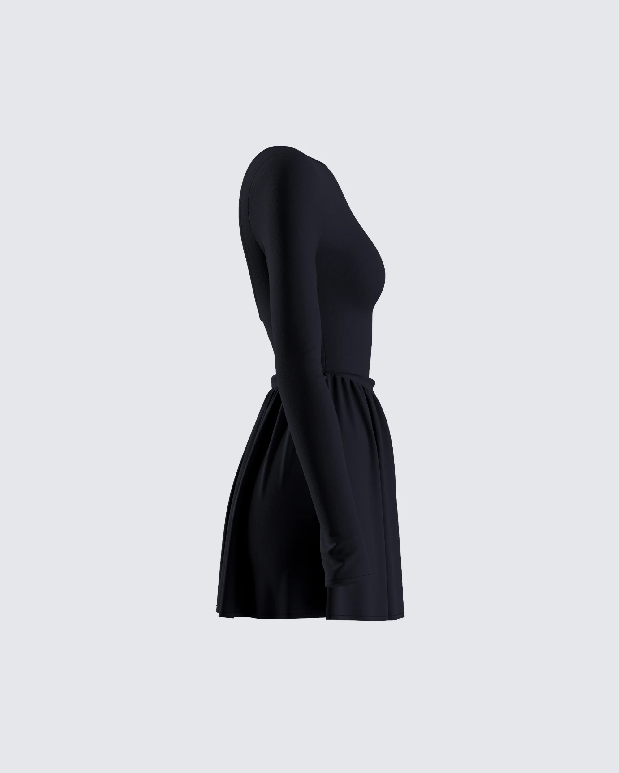 Leen Black Low Back Mini Dress - Image 2