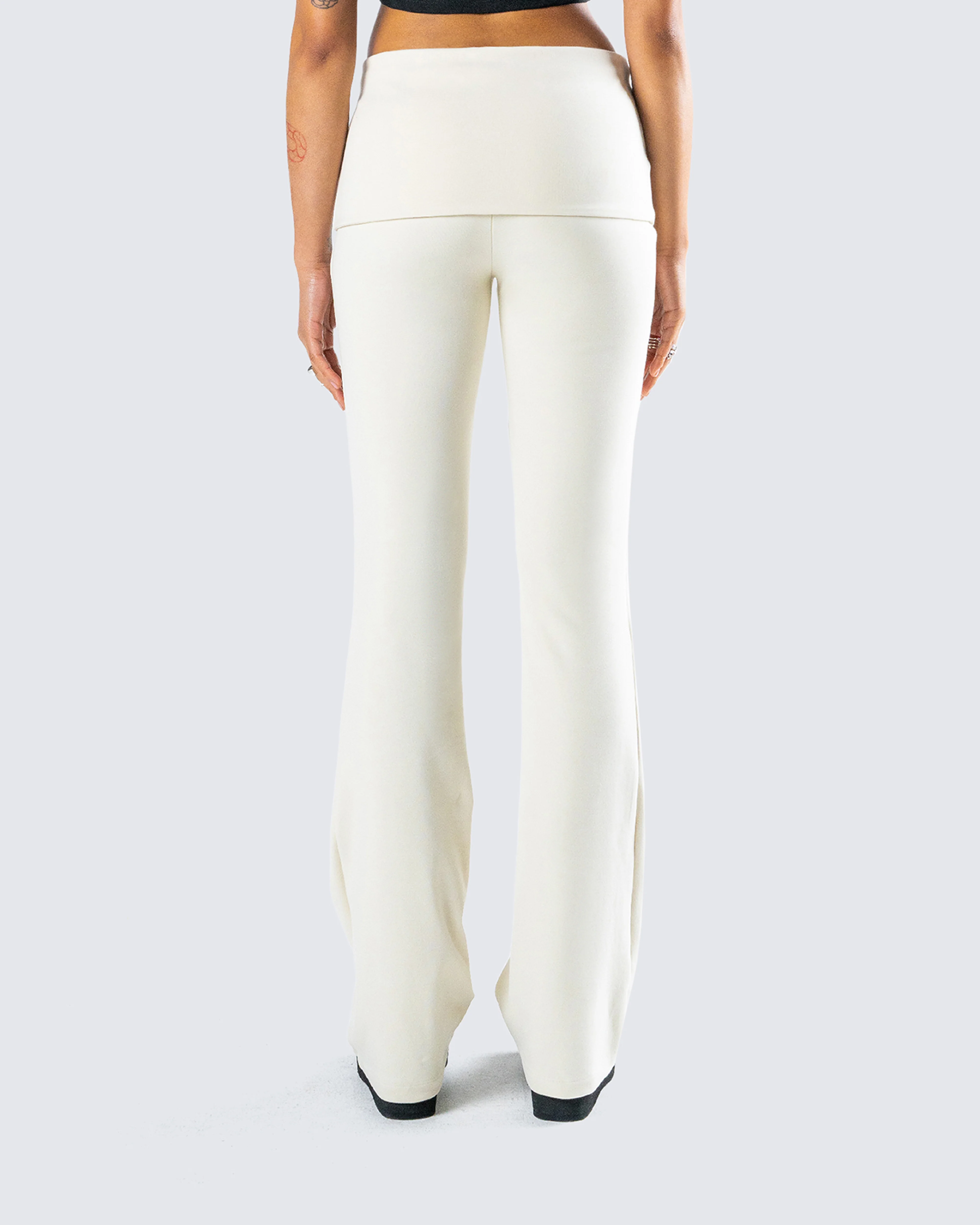 Leia Cream Foldover Legging - Image 7