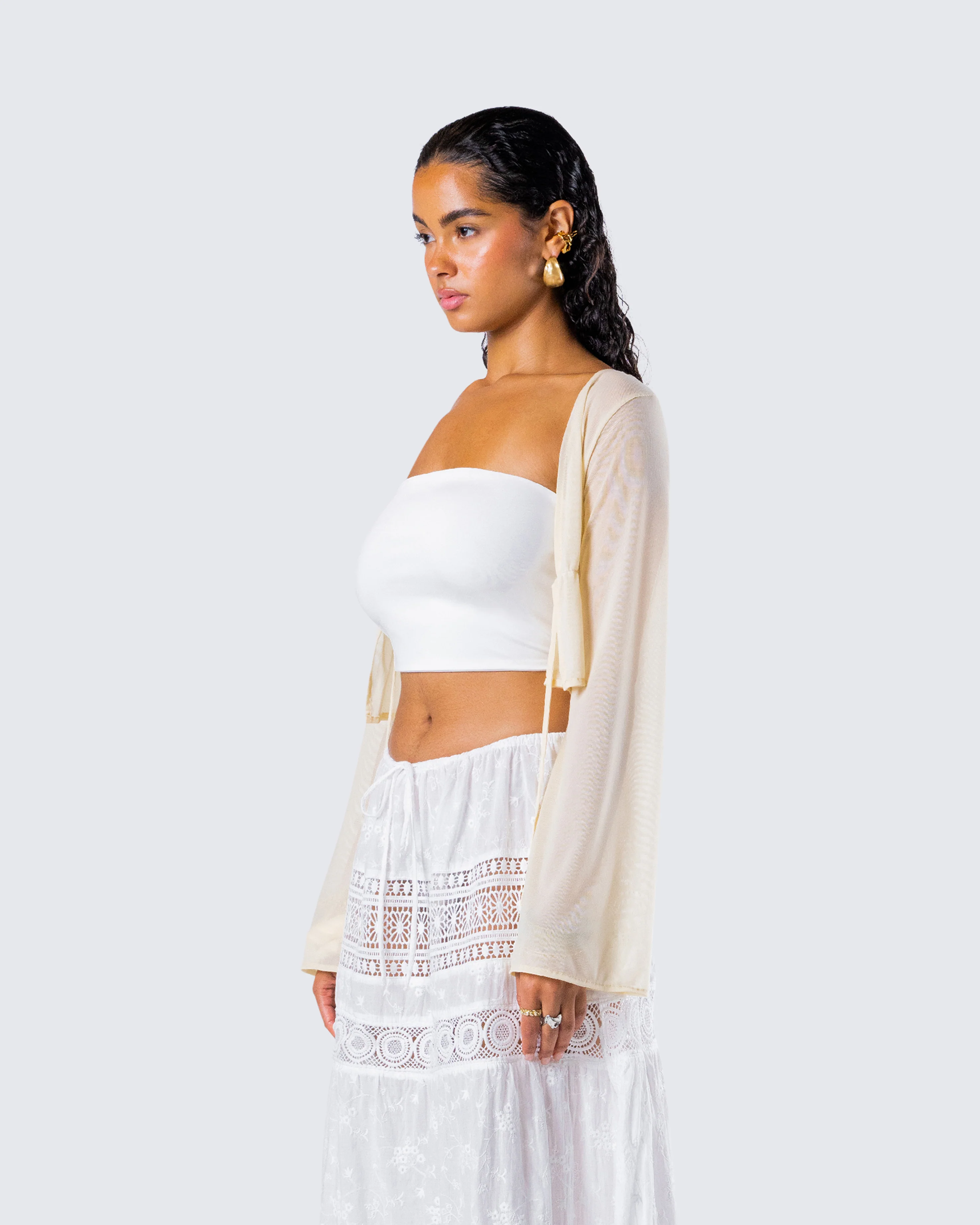 Lennon Cream Mesh Top - Image 5