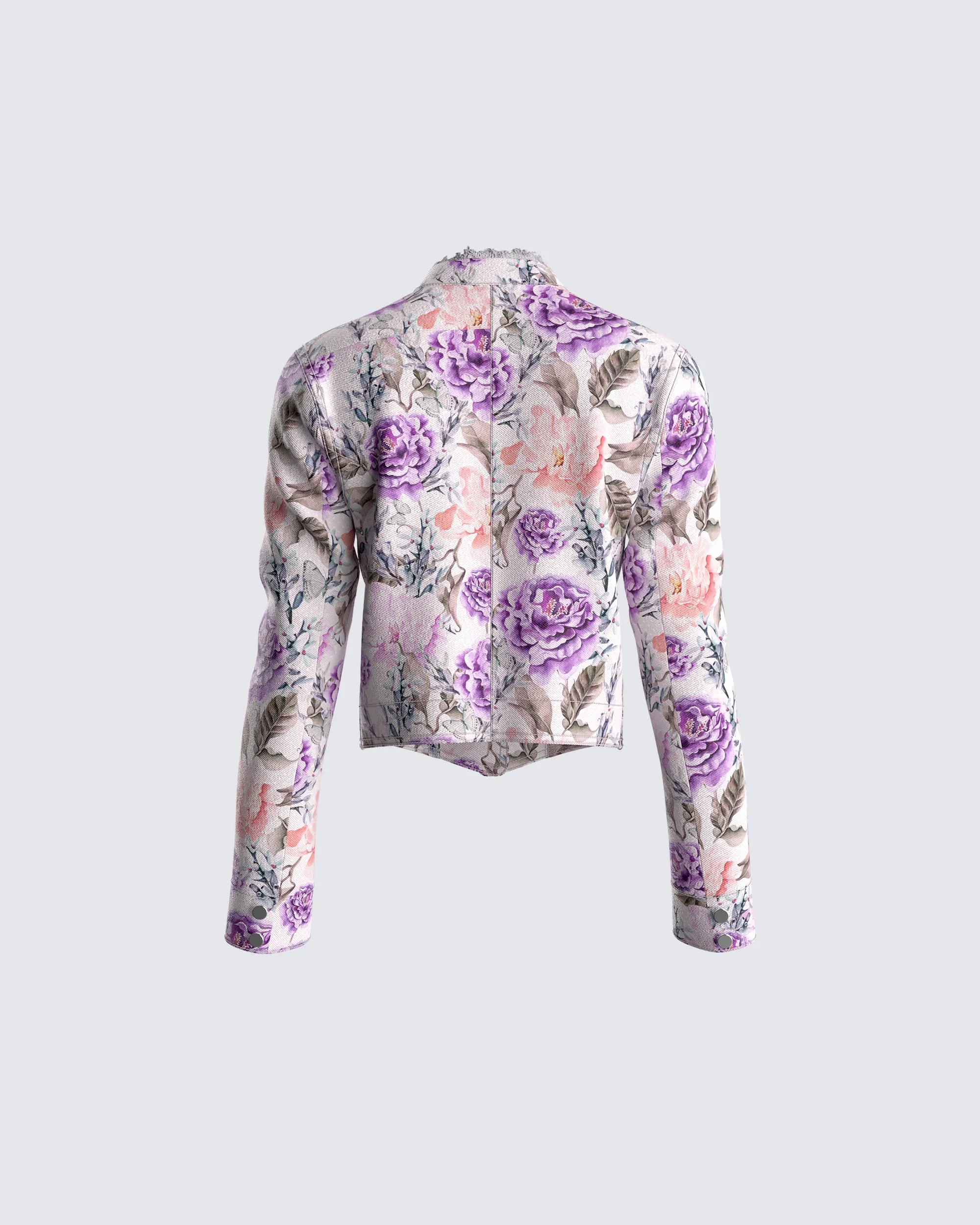 Leonardo Floral Print Twill Jacket - Image 3