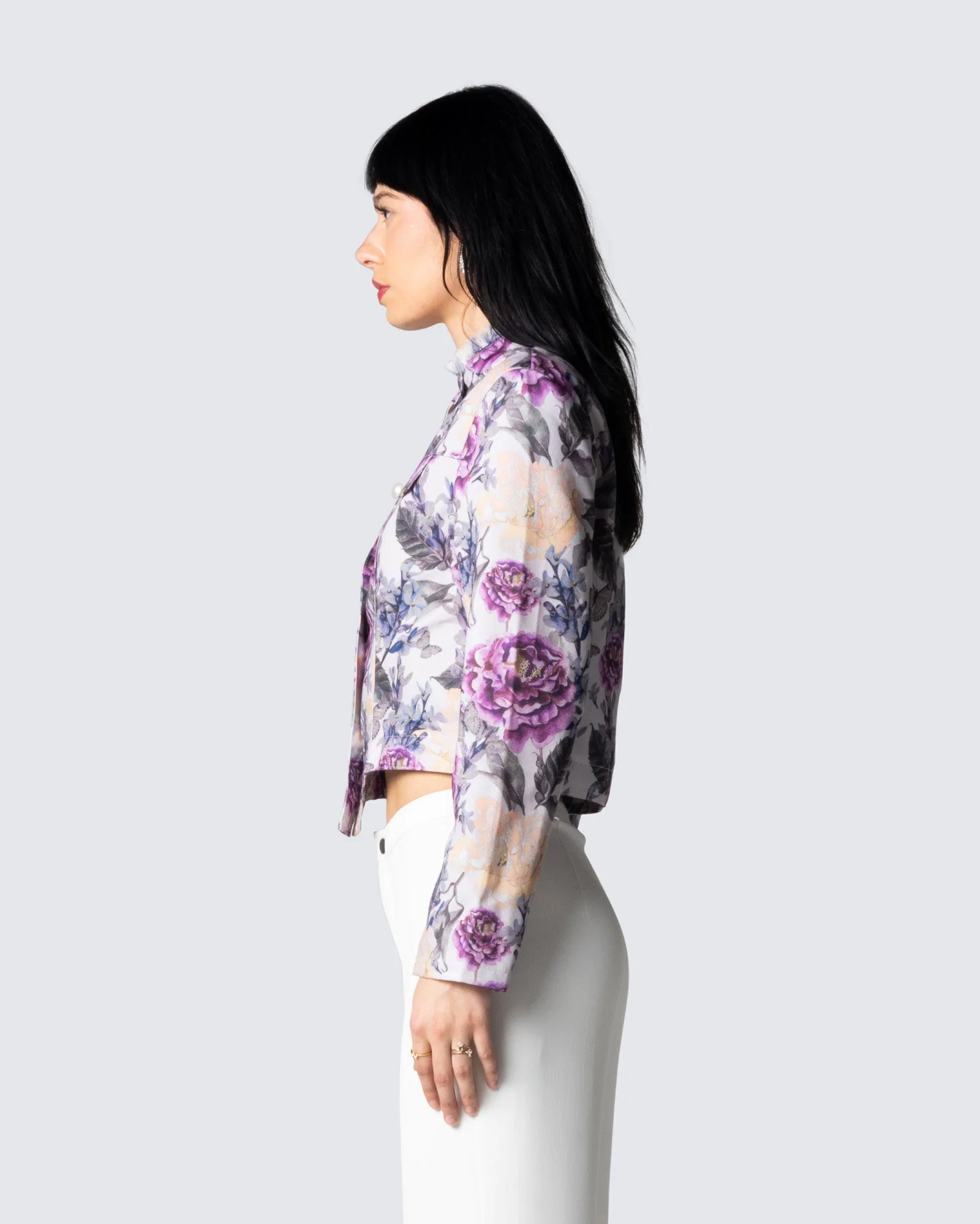 Leonardo Floral Print Twill Jacket - Image 5