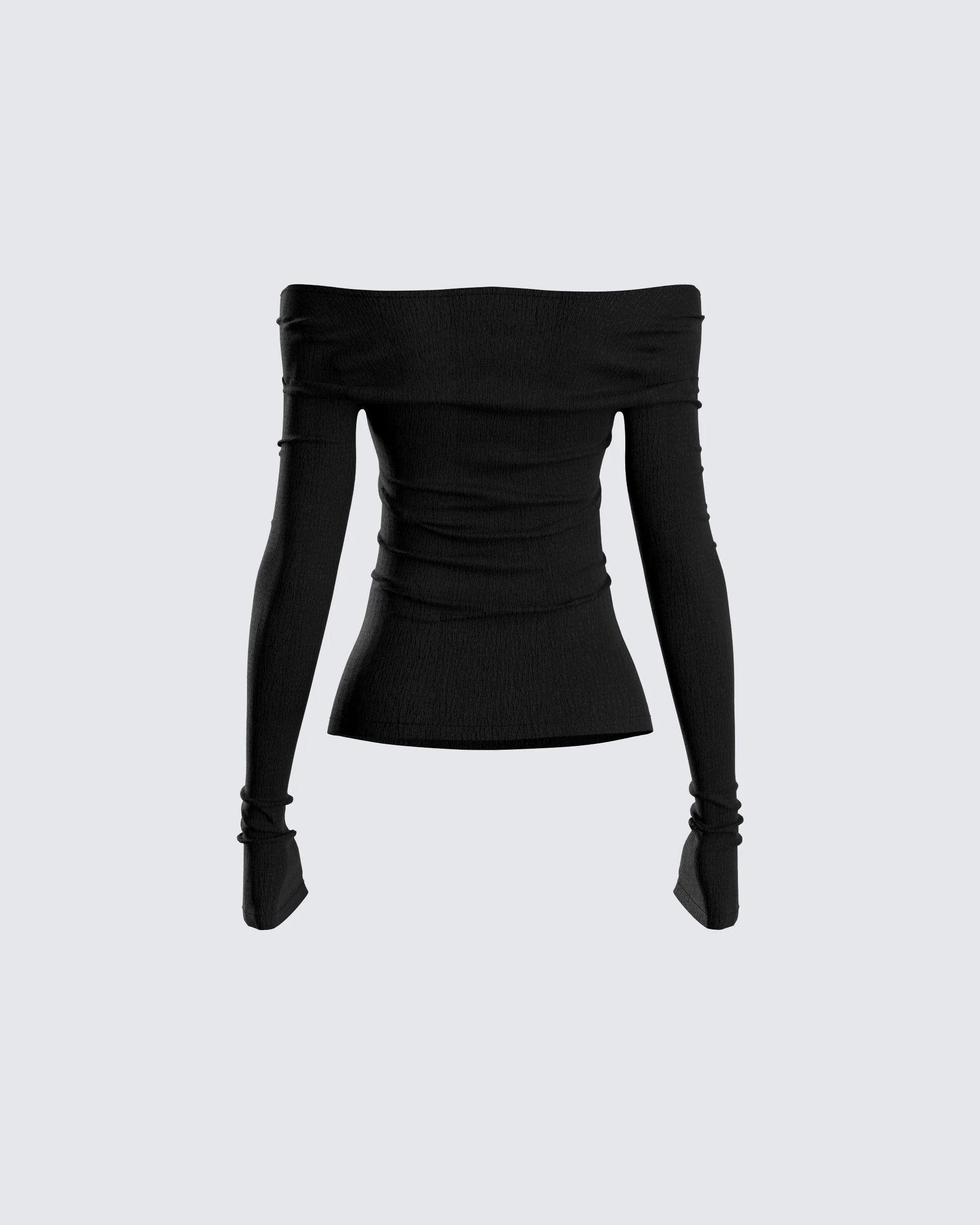 Leslie Black Off Shoulder Top - Image 3