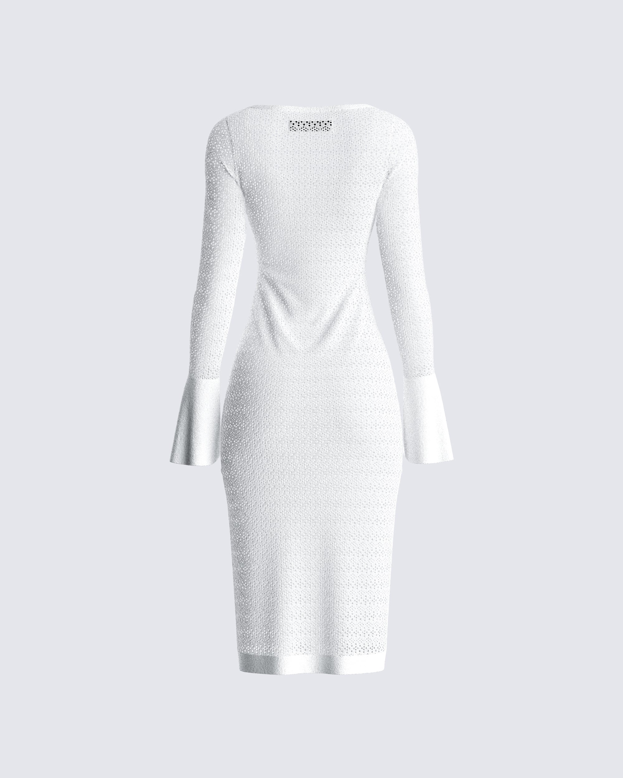 Letitia Ivory Sweater Midi Dress - Image 3