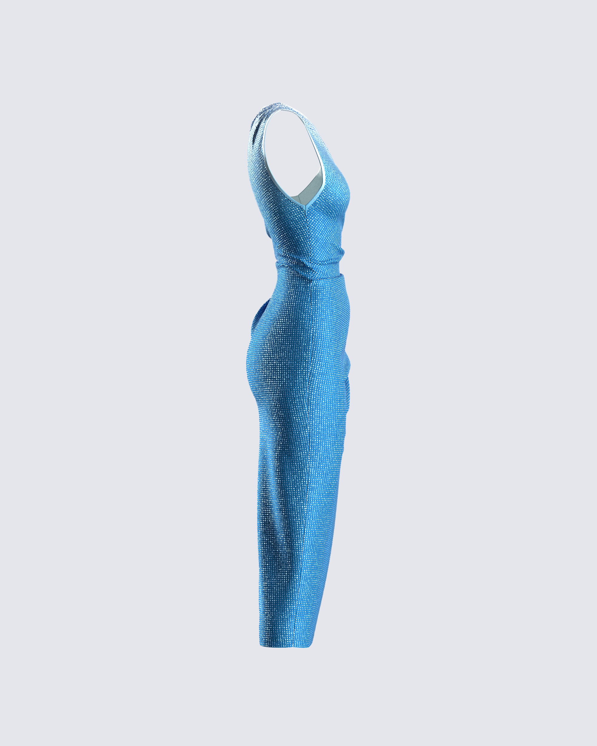 Liana Blue Ombre Rhinestone Dress - Image 2