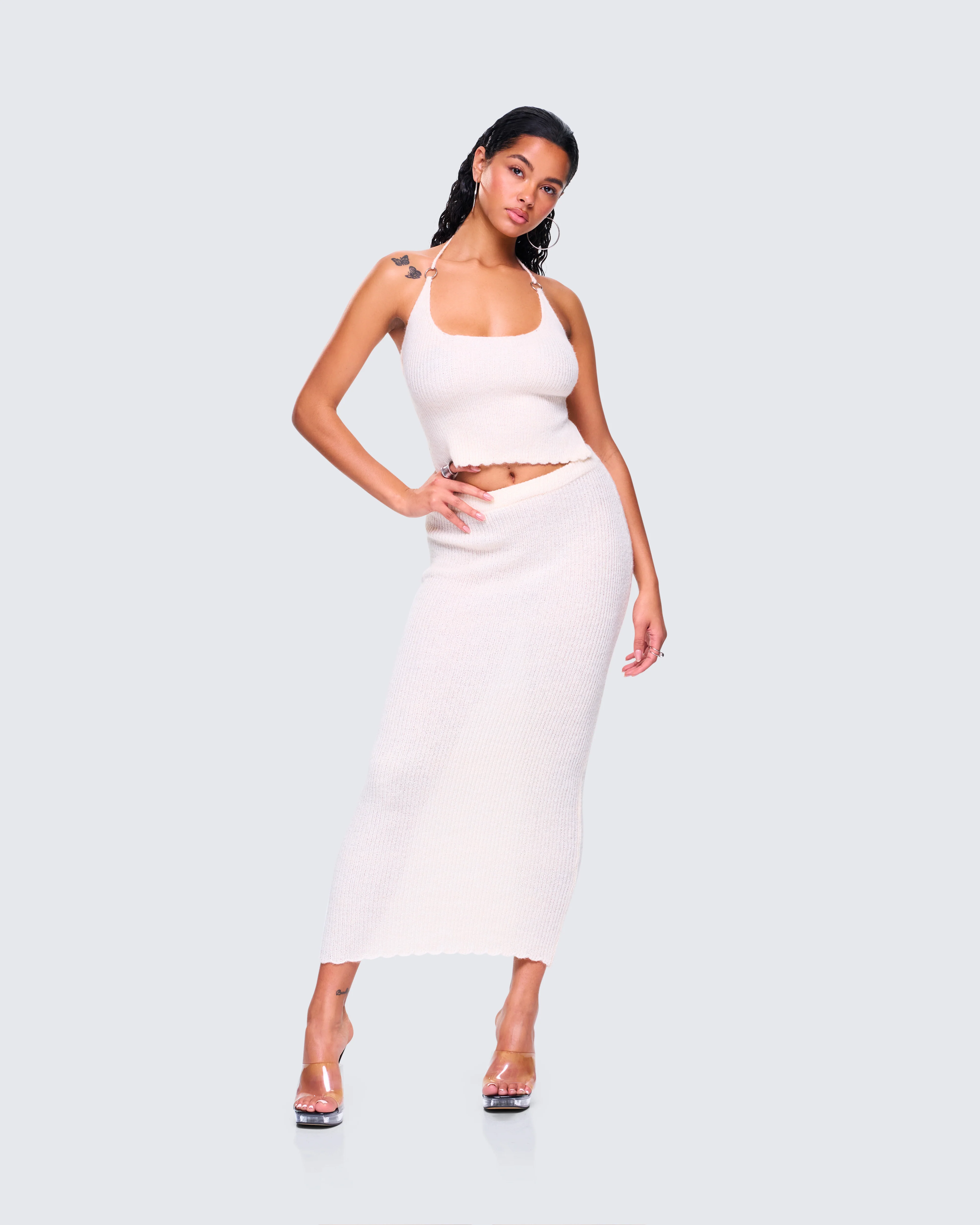 Liberty Ivory Knit Maxi Skirt - Image 8