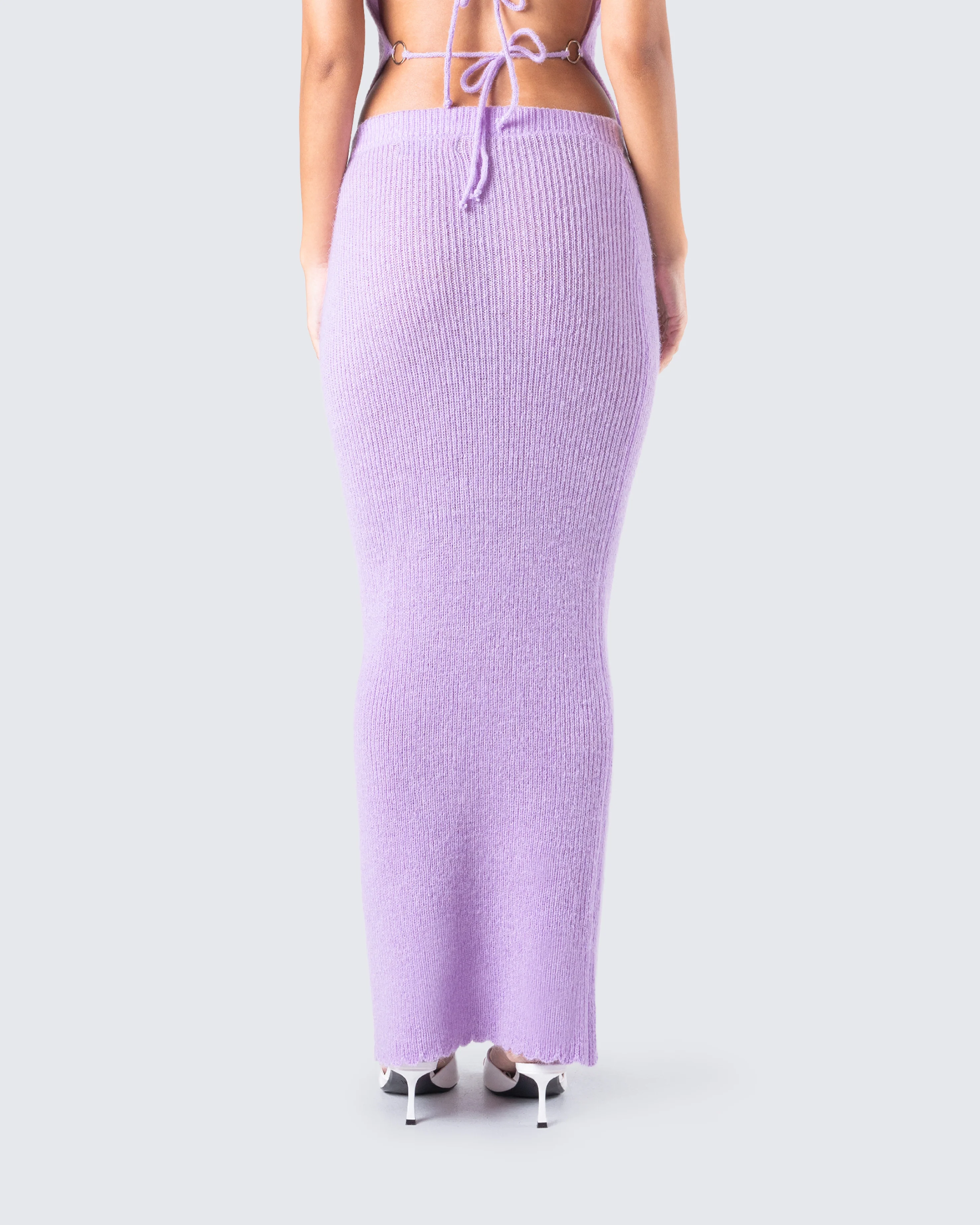 Liberty Lavender Knit Maxi Skirt - Image 7
