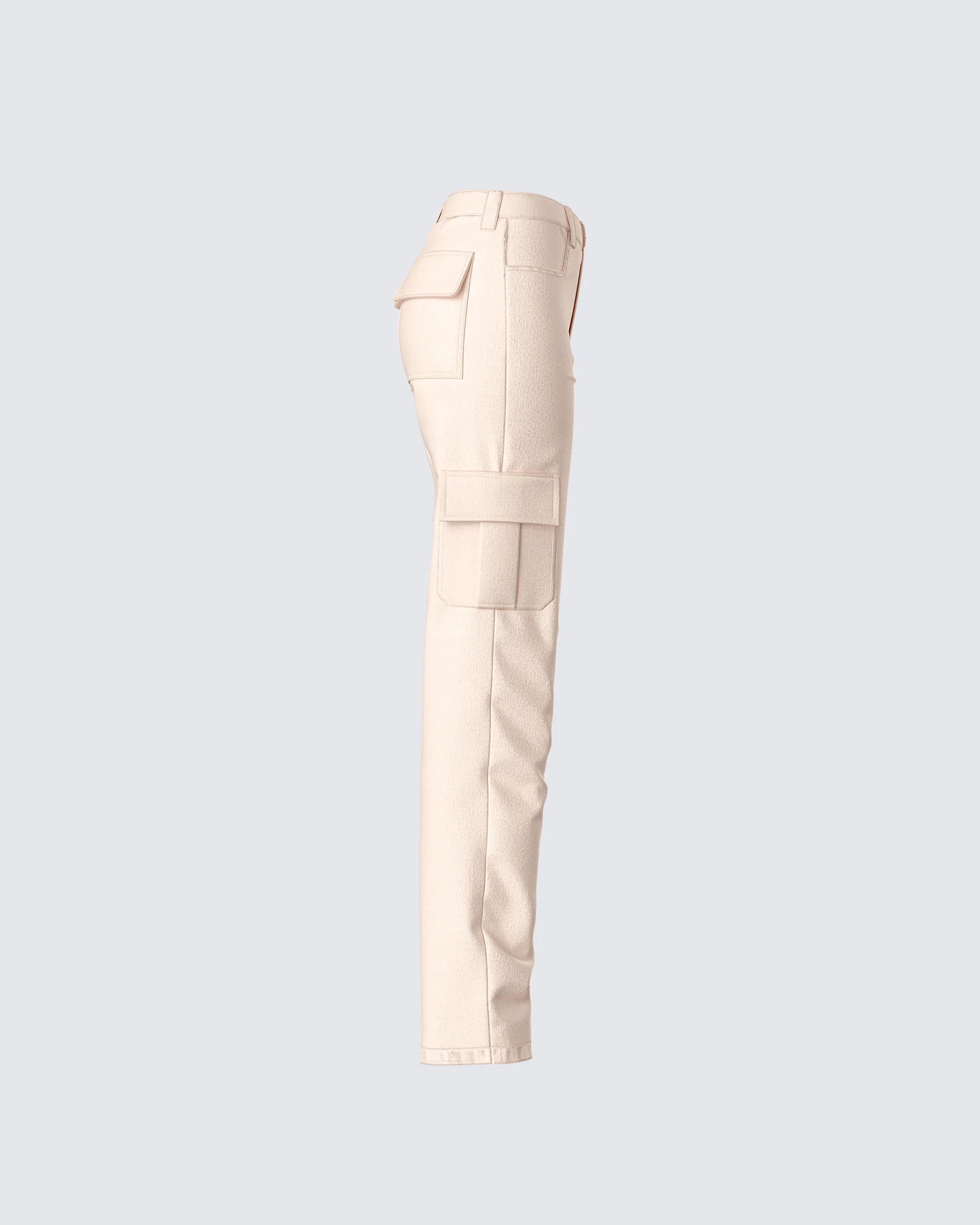 Liliana Beige Twill Cargo Pant - Image 2