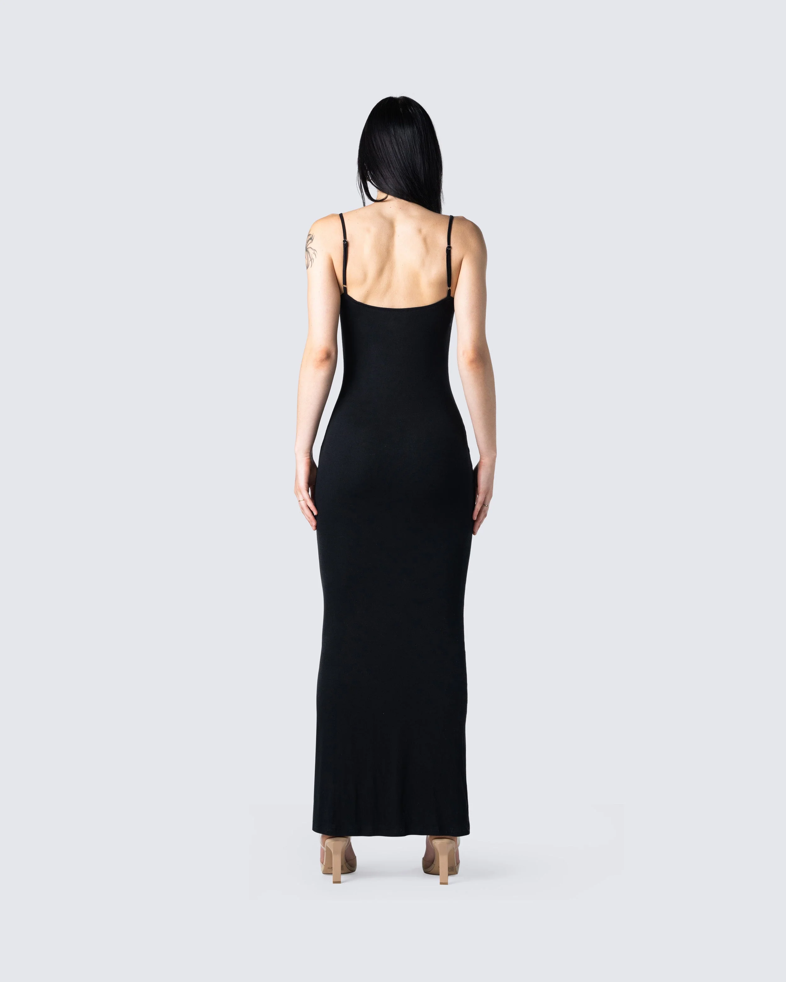 Lilibet Black Maxi Dress - Image 6