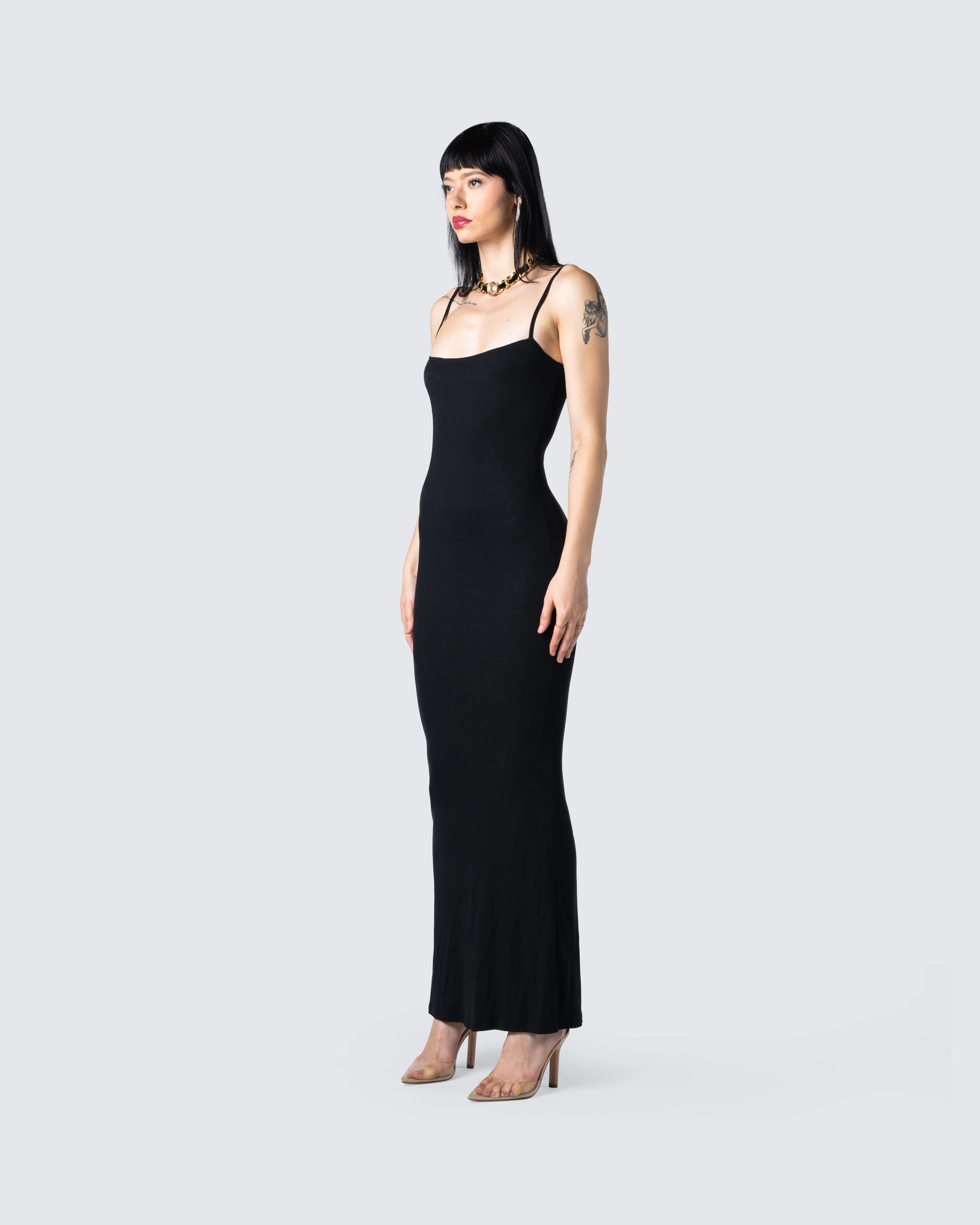 Lilibet Black Maxi Dress - Image 7