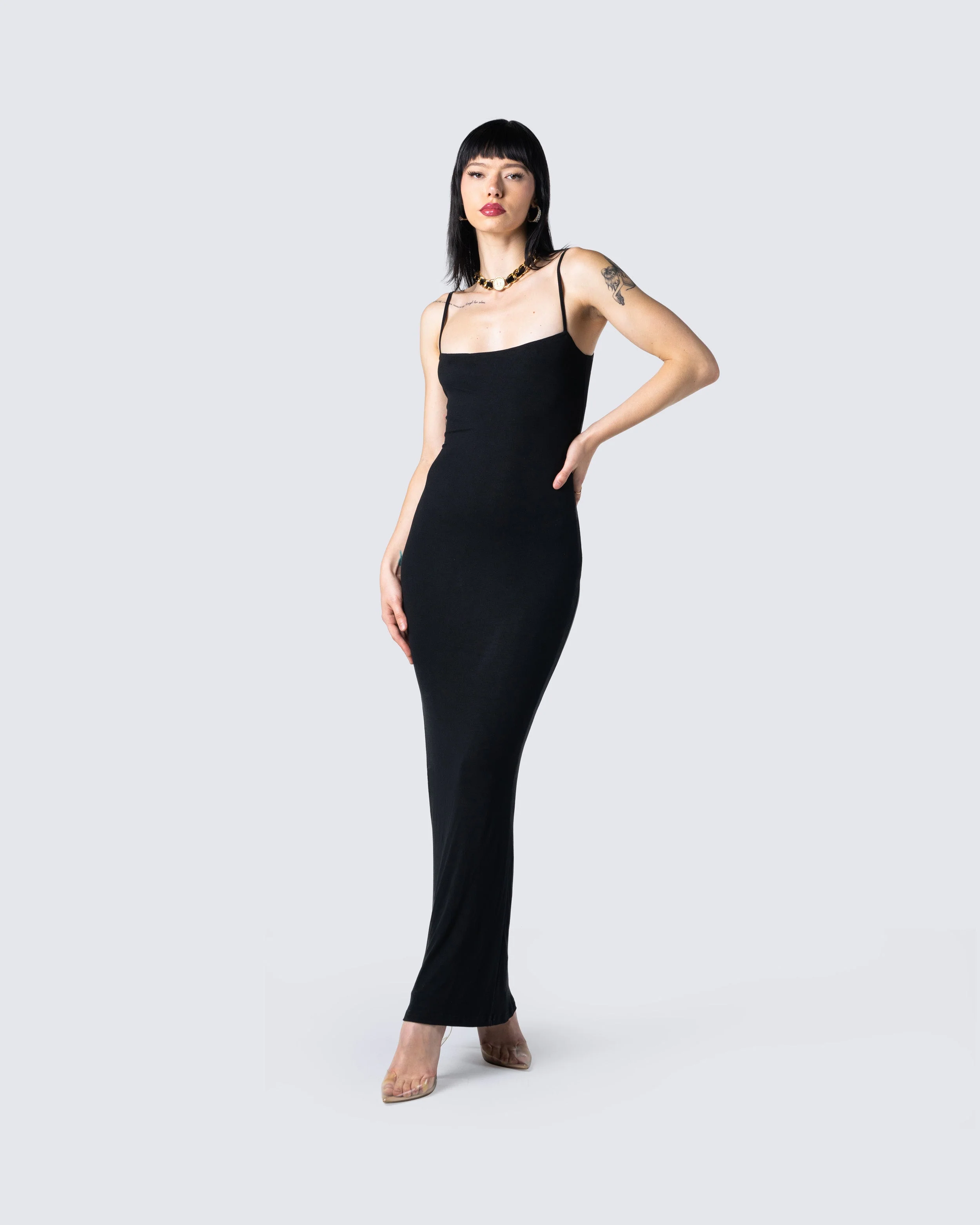 Lilibet Black Maxi Dress - Image 8