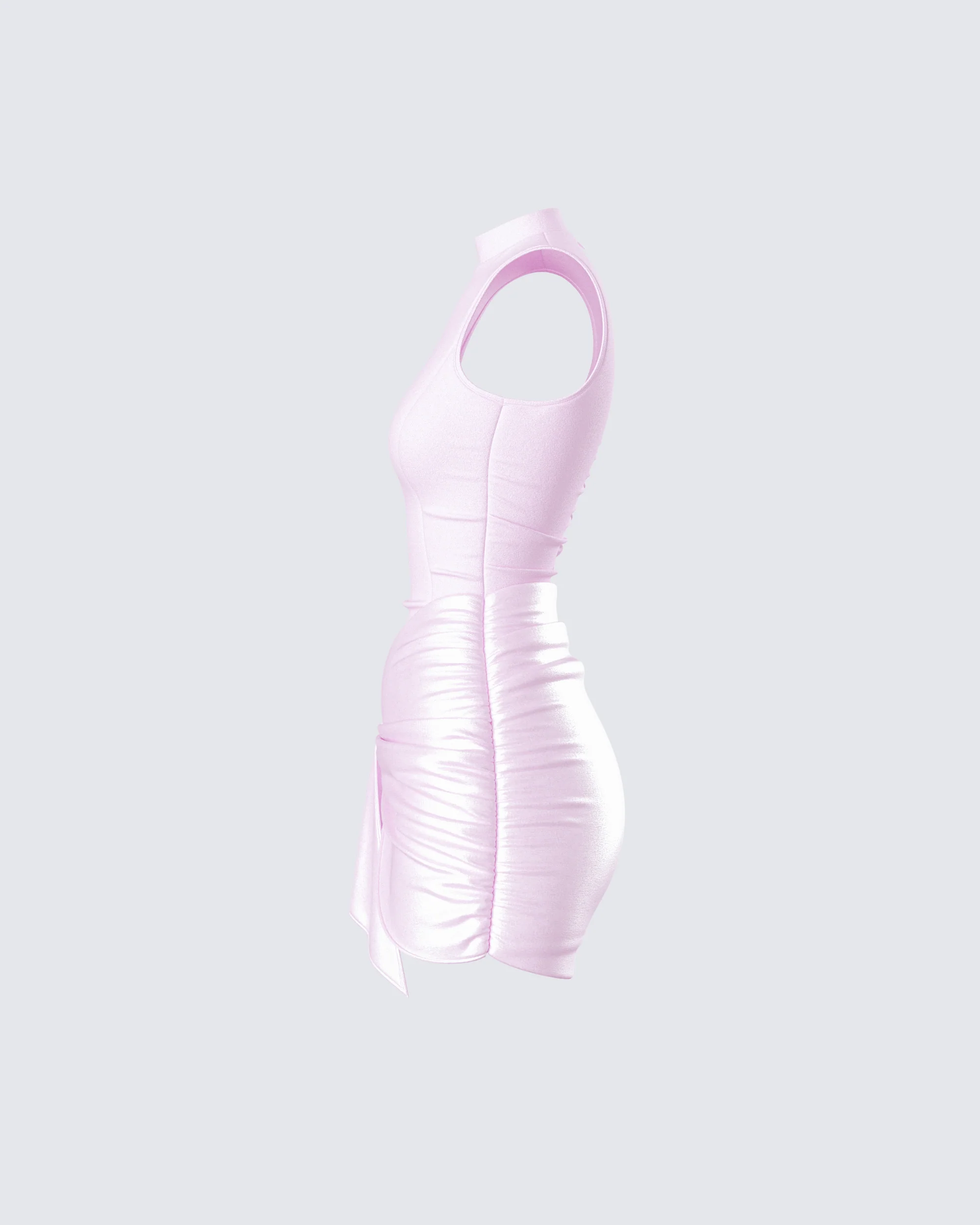Lindsey Pink Wrap Mini Dress - Image 2