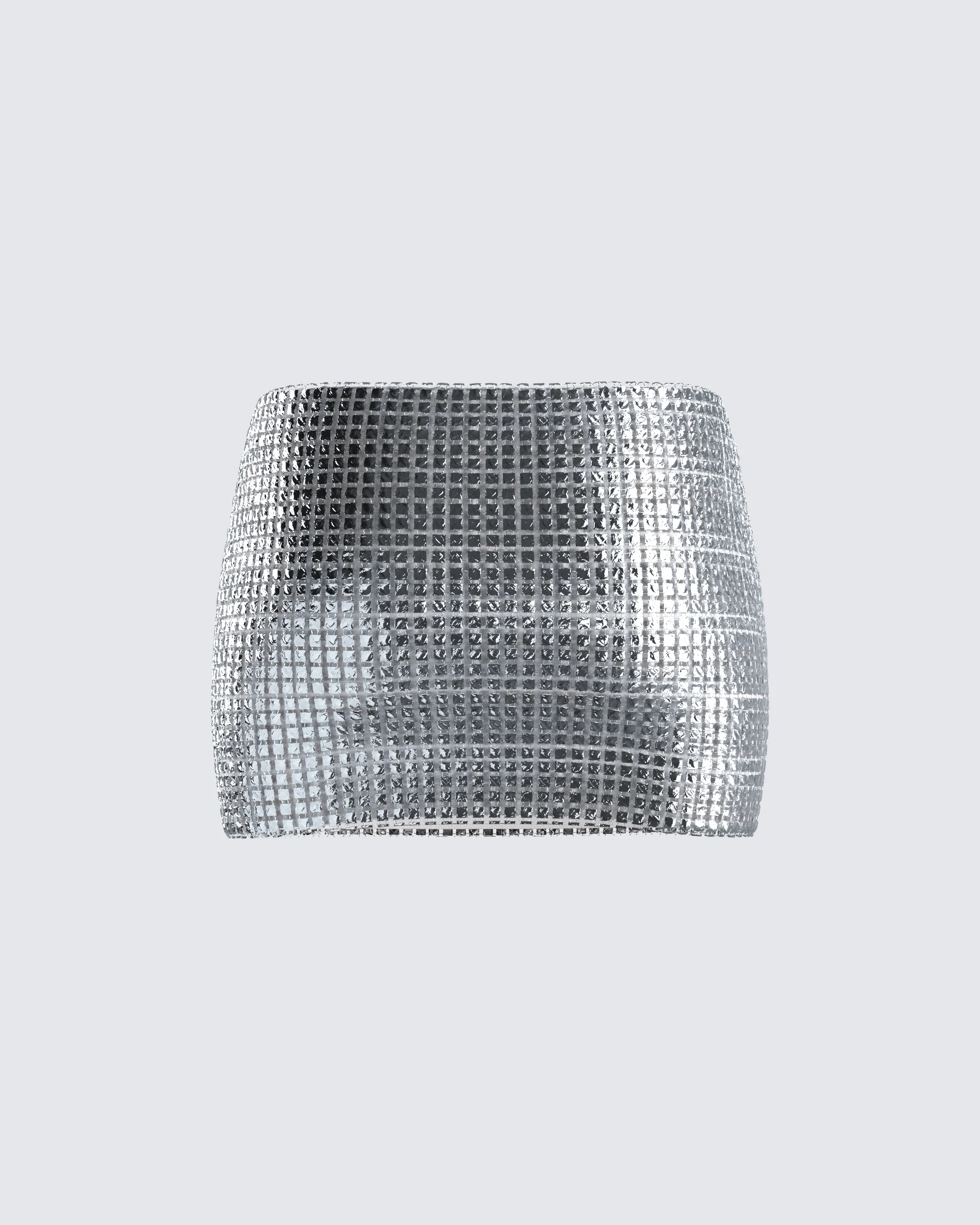 Liora Silver Rhinestone Mini Skirt - Image 3