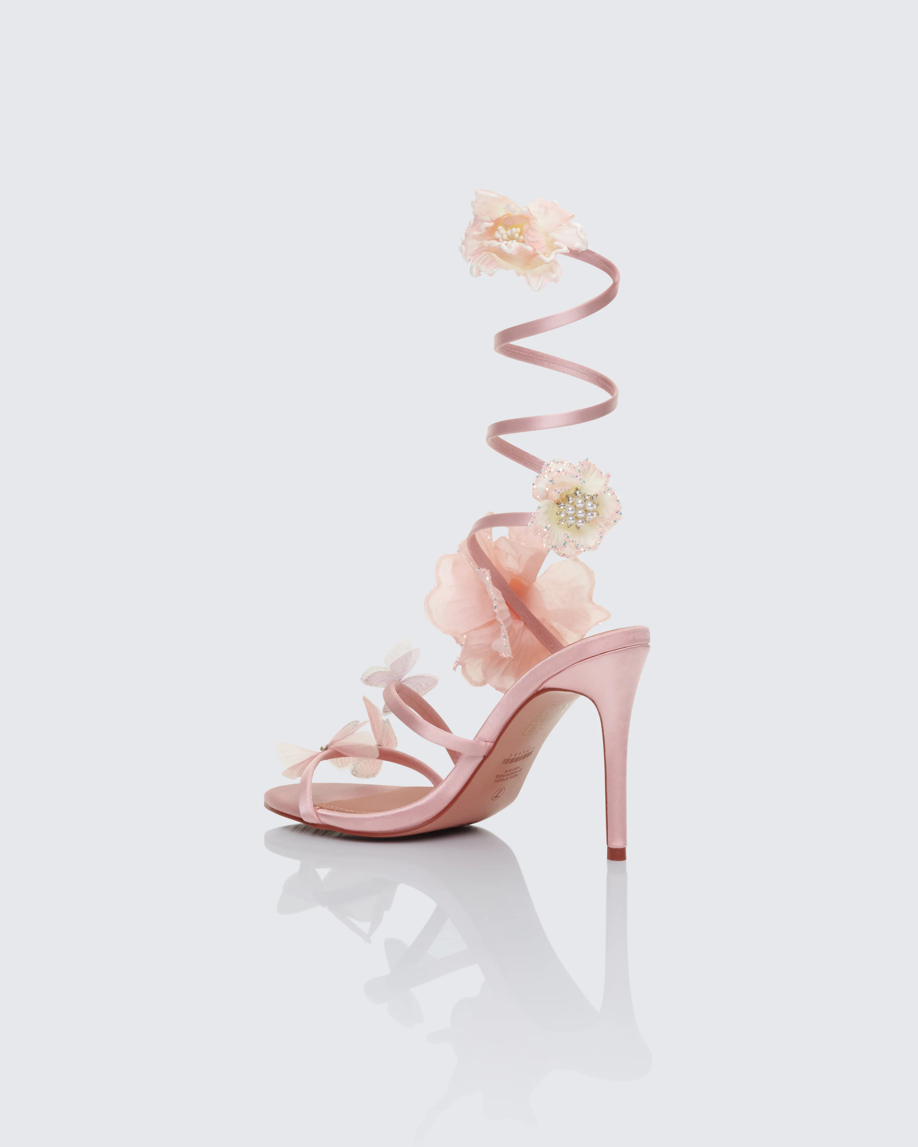 Liv Peach Butterfly Spiral Sandal - Image 3