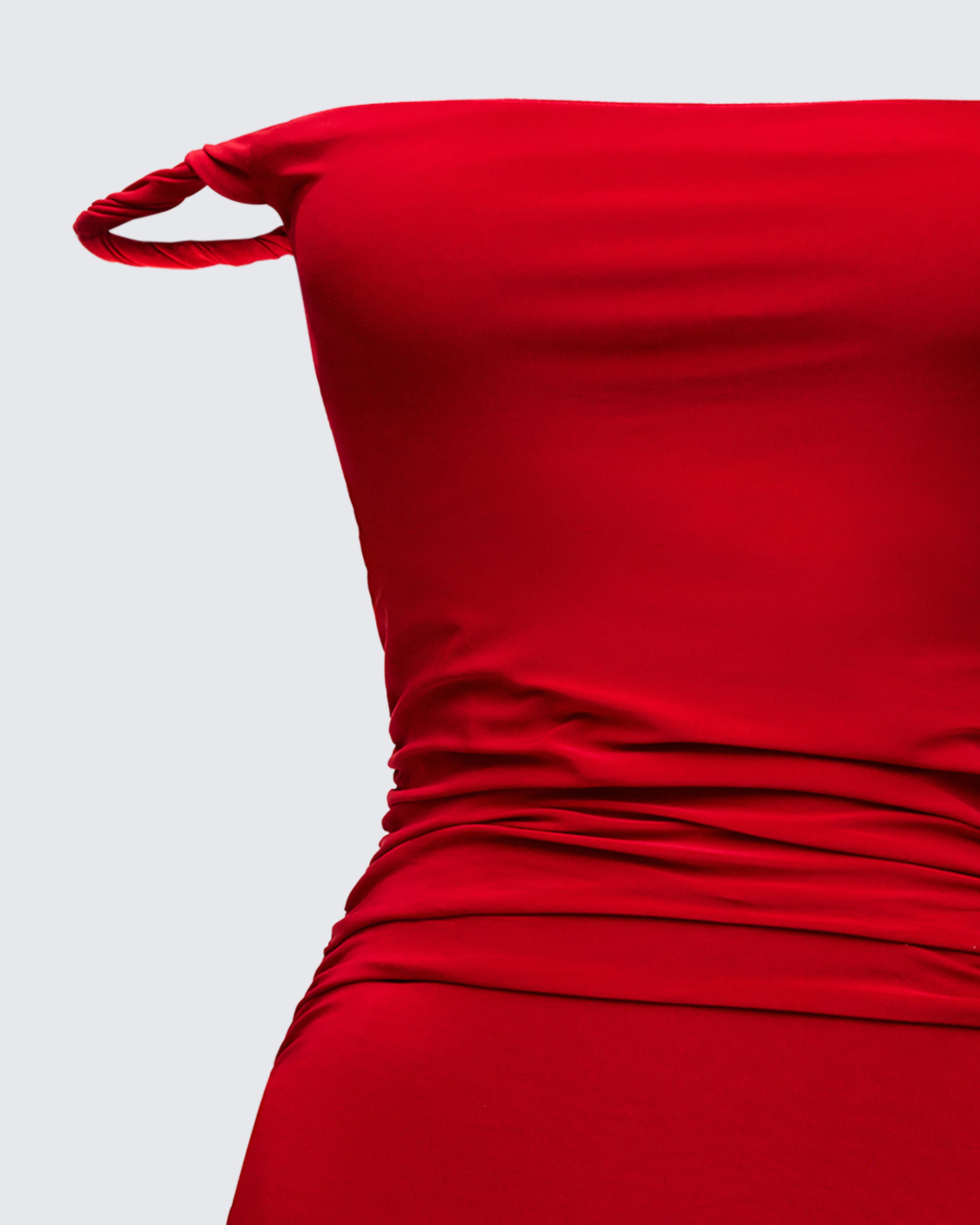 Lois Red Twist Strap Mini Dress - Image 6