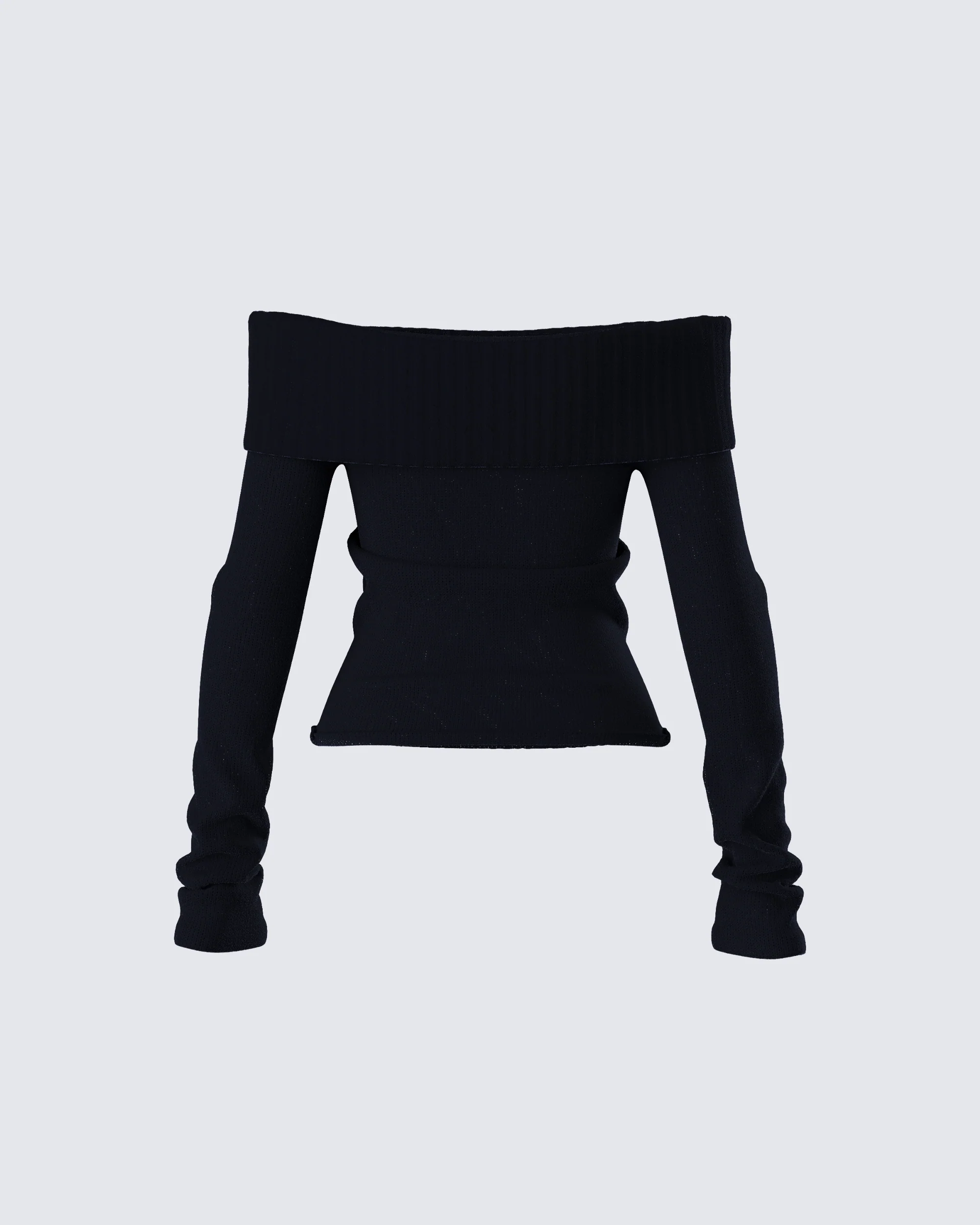 Lorraine Black Sweater Knit Top - Image 3