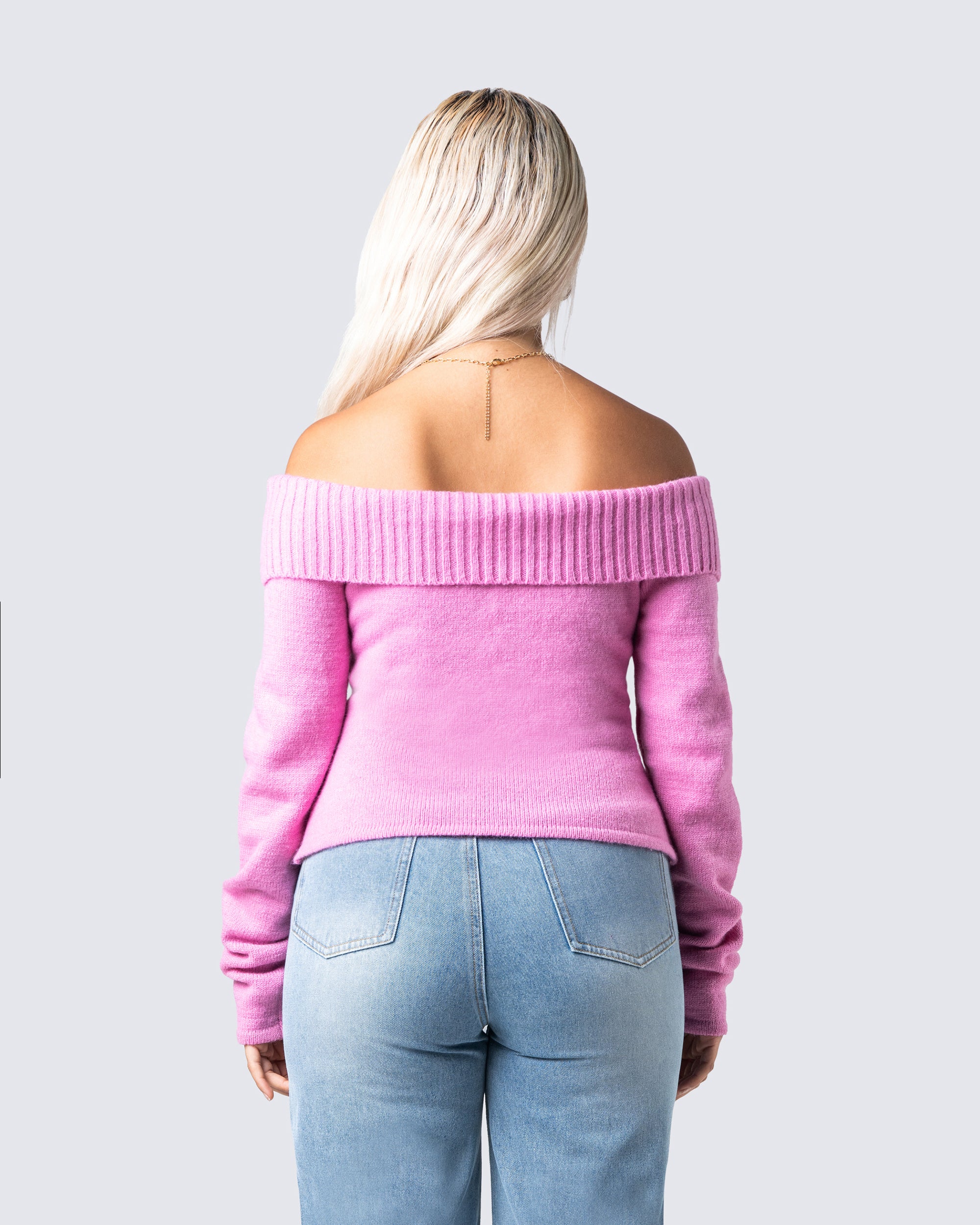 Lorraine Pink Sweater Knit Top - Image 6