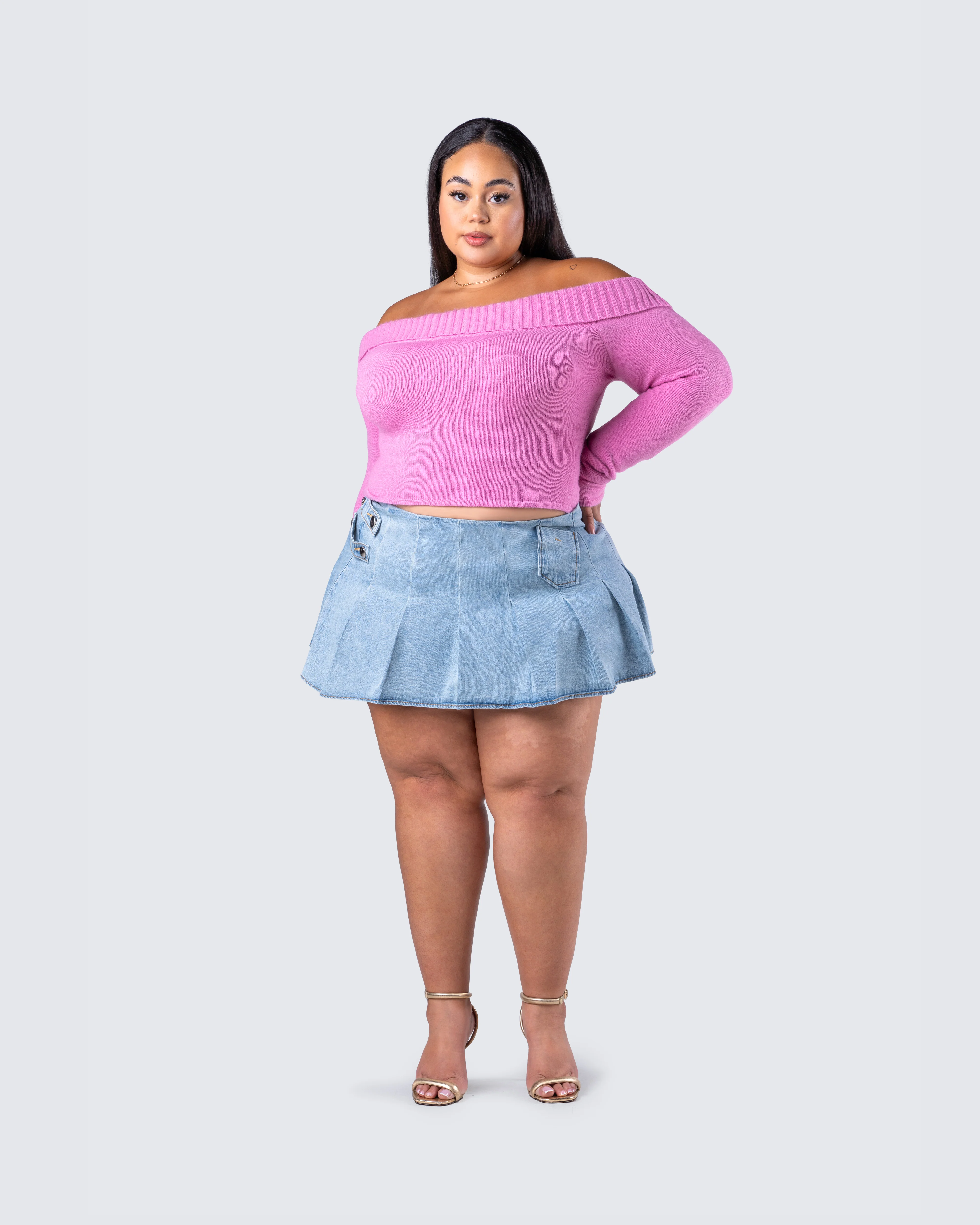Lorraine Pink Sweater Knit Top - Image 7