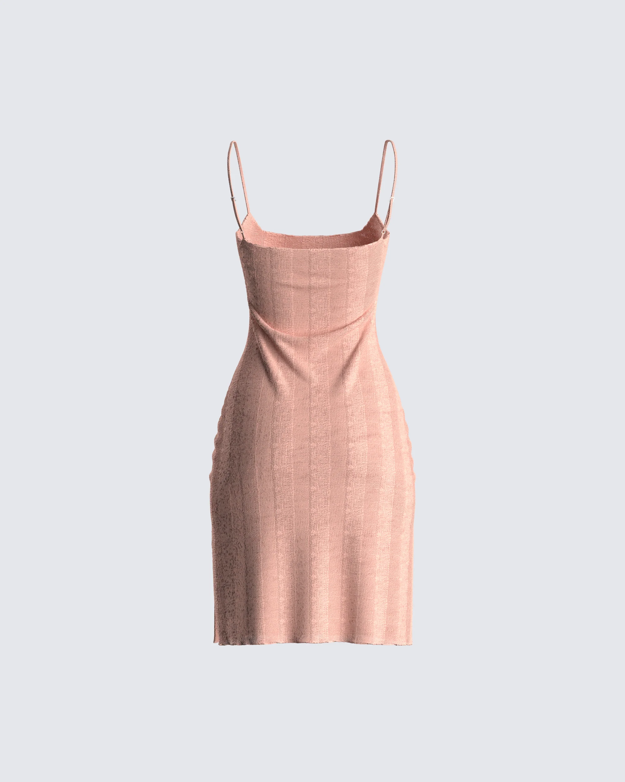 Lou Pink Stripe Mini Sweater Dress - Image 3