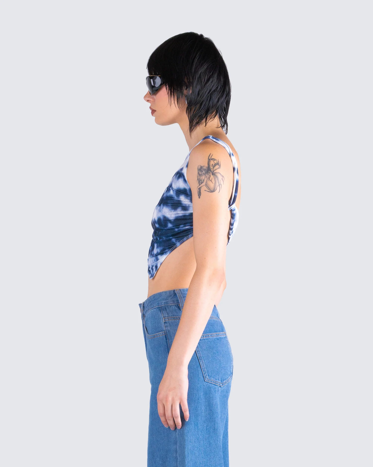 Luann Multi Print One Shoulder Top - Image 5