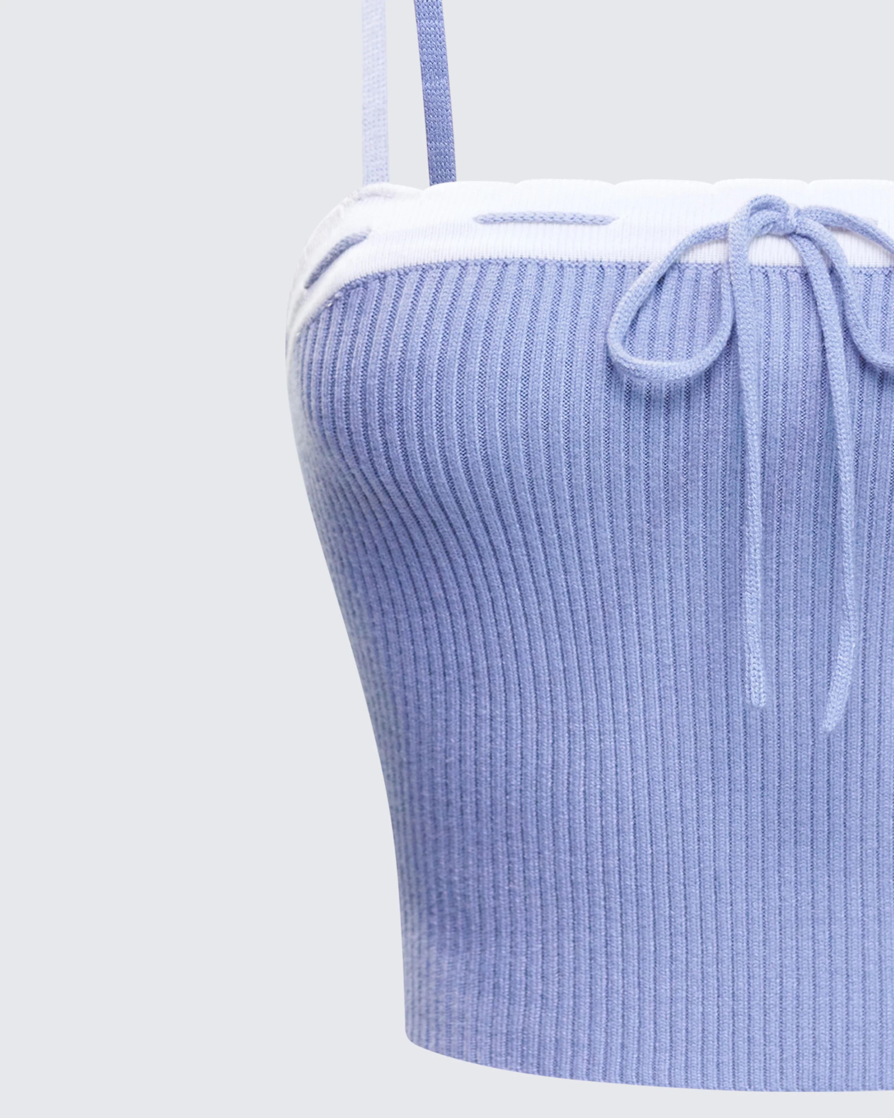 Lucien Blue Ribbon Path Knitted Top - Image 6