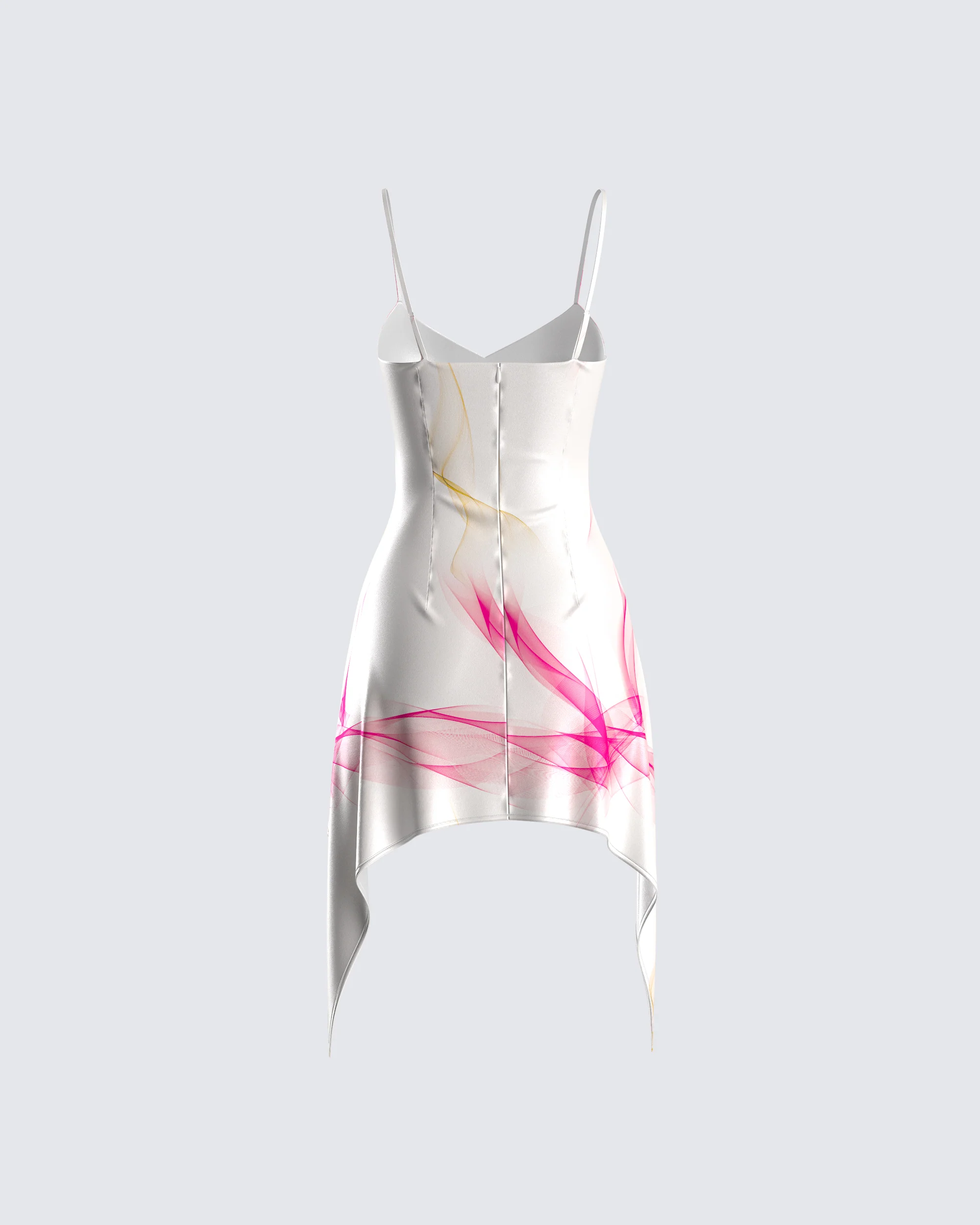 Luisa Pink Print Mini Dress - Image 3