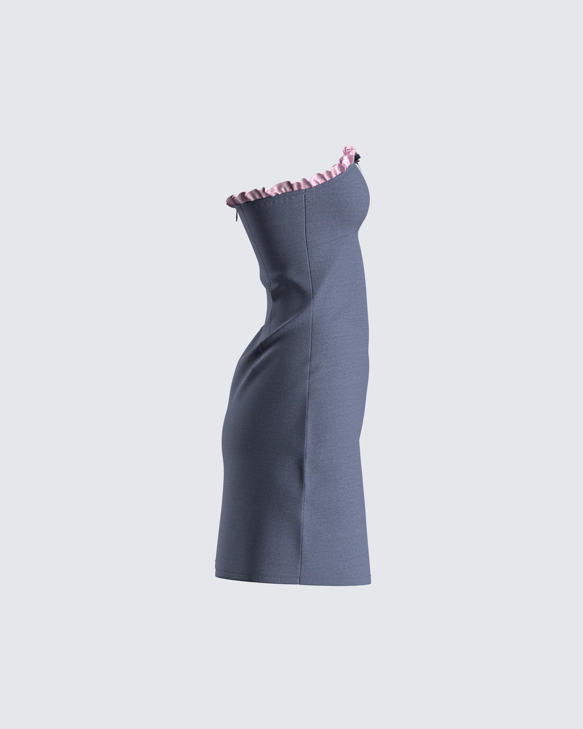 Lukas Grey Strapless Mini Dress - Image 2