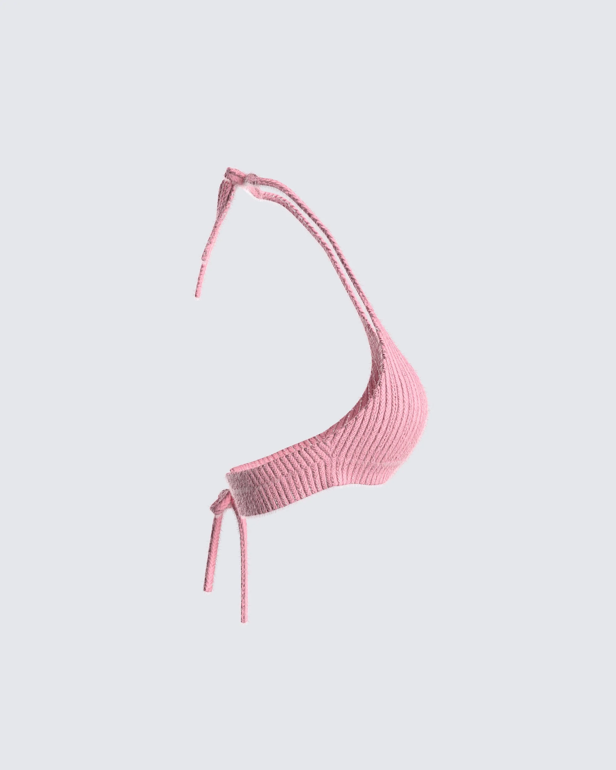 Lumi Pink Knit Bra Top - Image 2