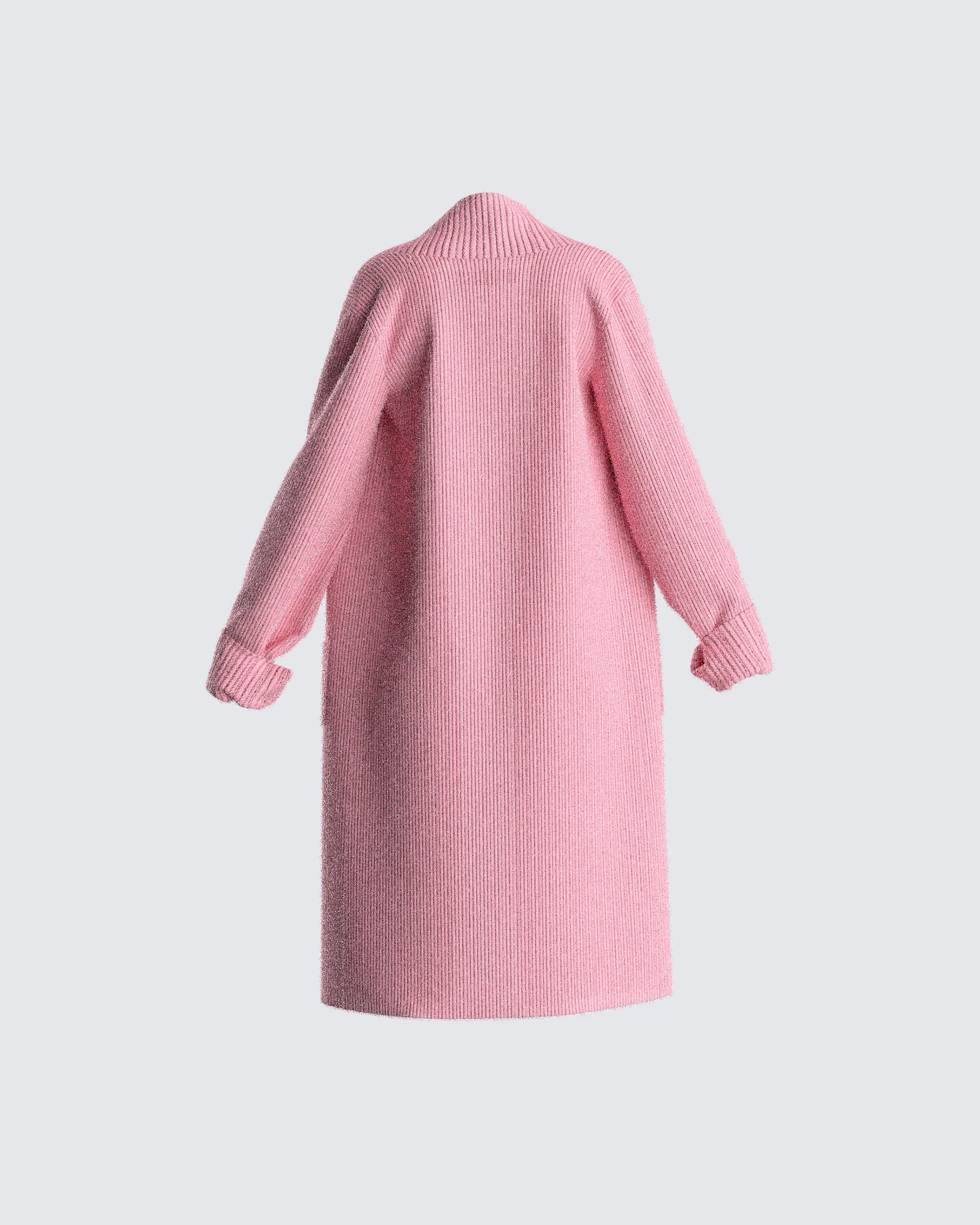 Lumi Pink Knit Cardigan - Image 3