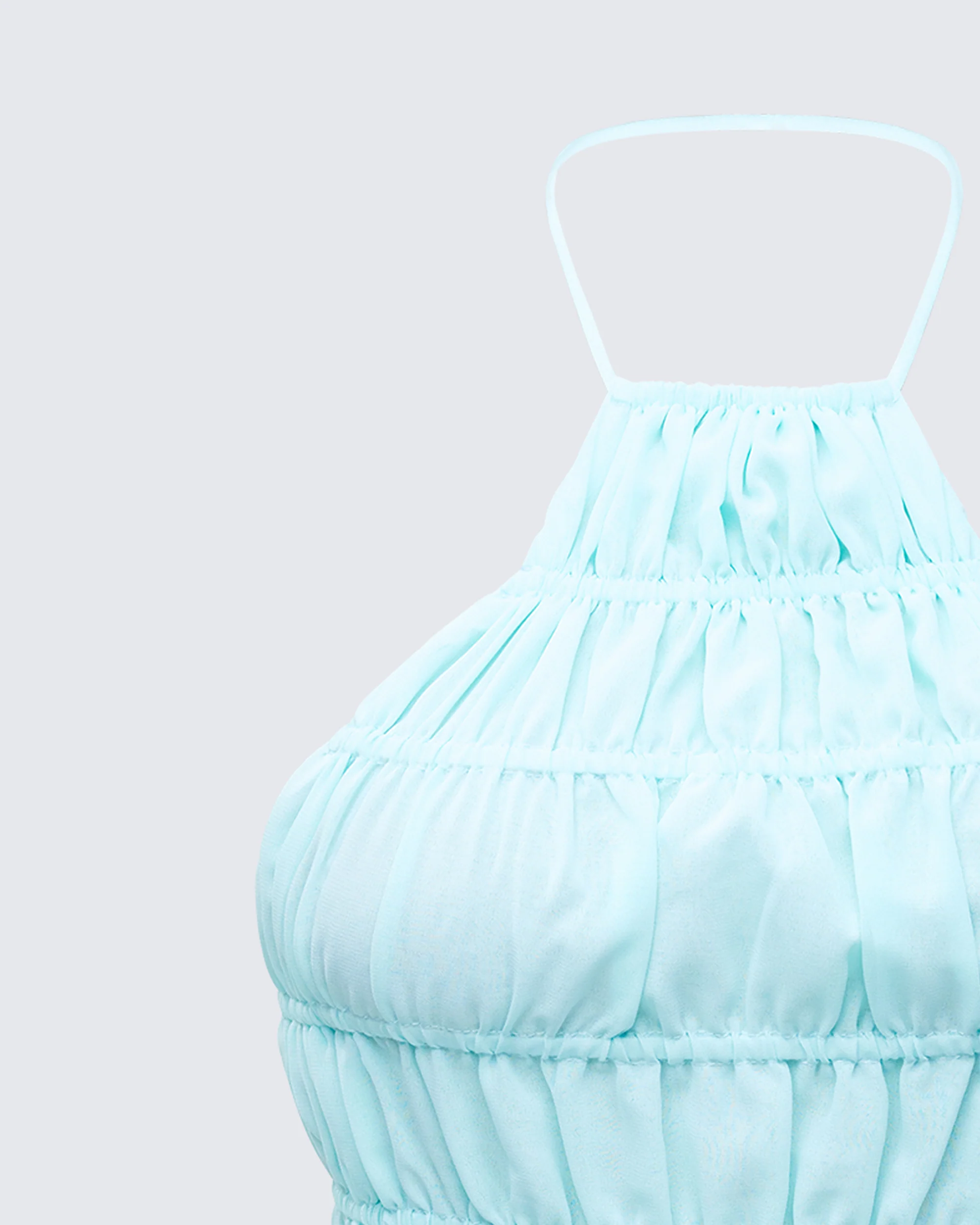 Luneth Blue Backless Halter Neck Top - Image 6
